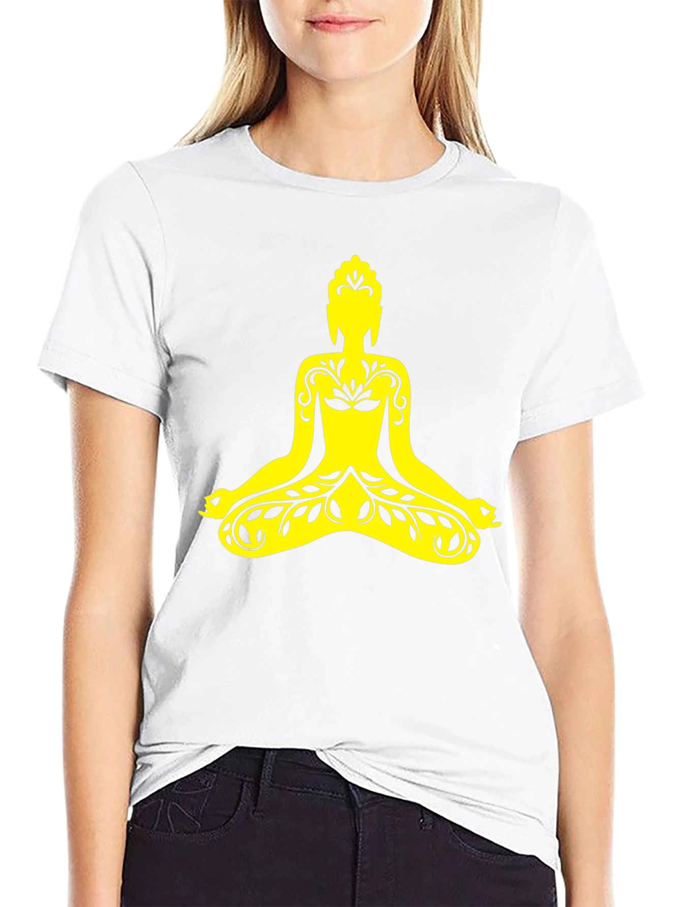 Buddha Graphic Print Black T-Shirt