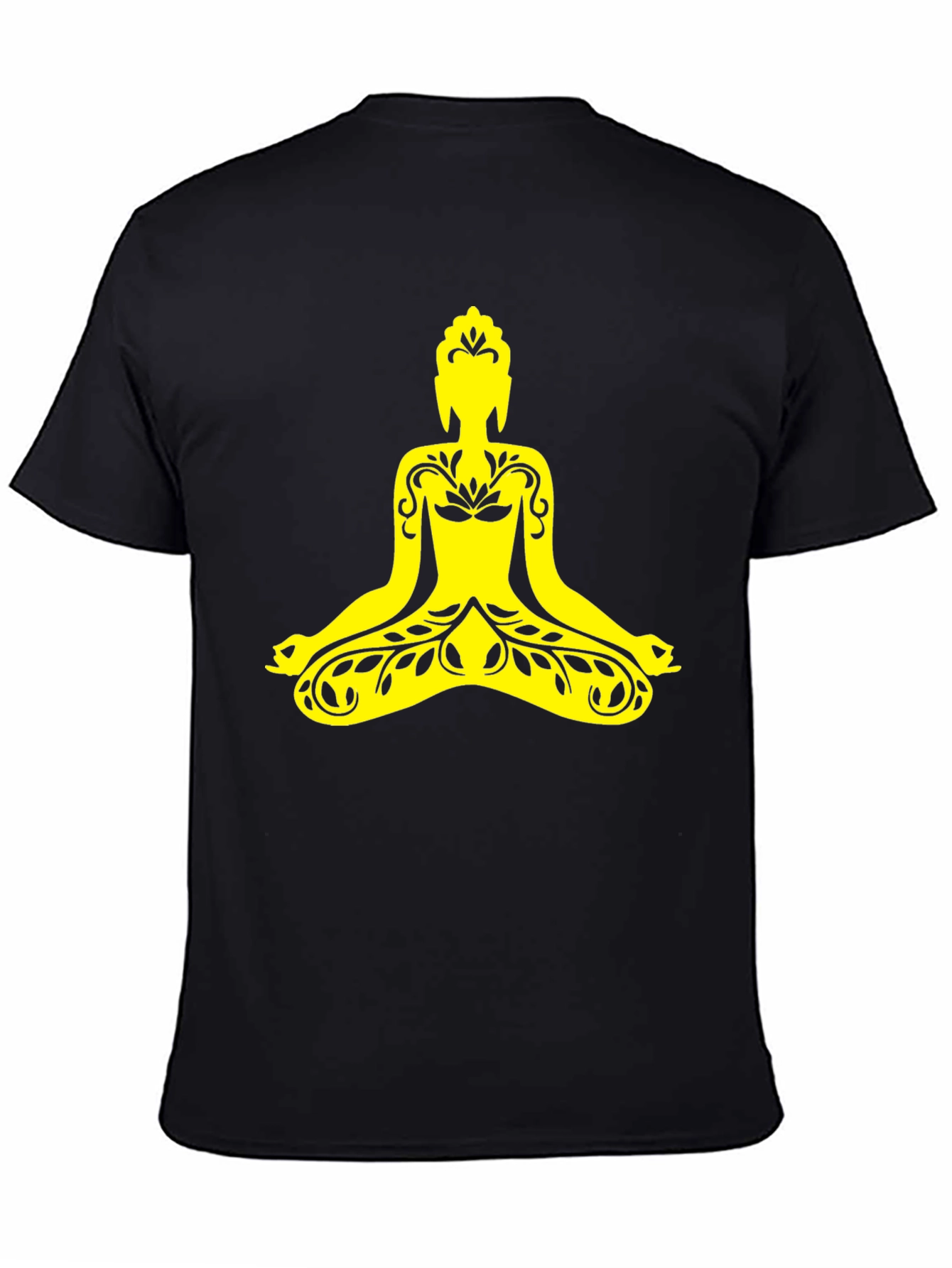 Buddha Graphic Print Black T-Shirt
