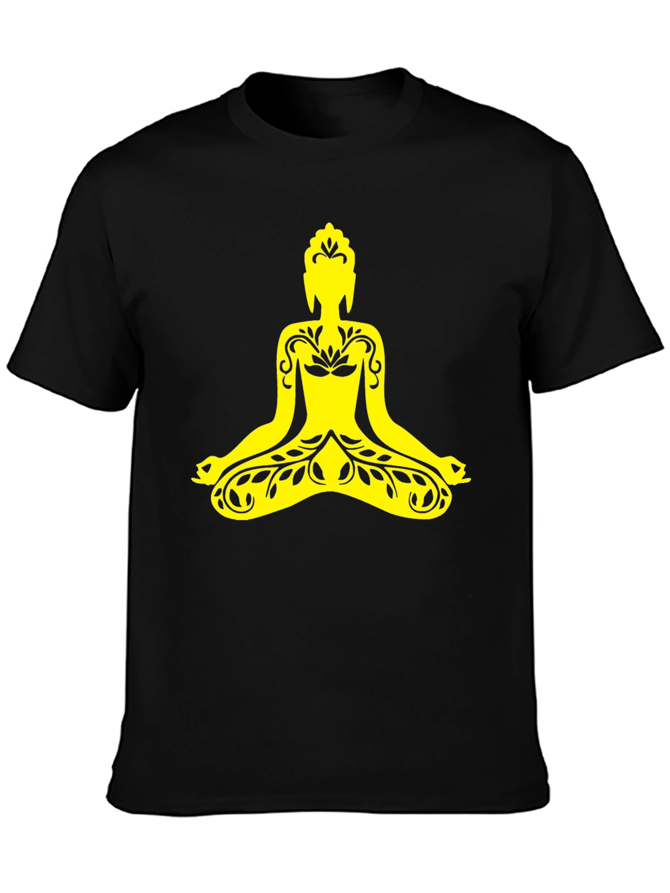 Buddha Graphic Print Black T-Shirt