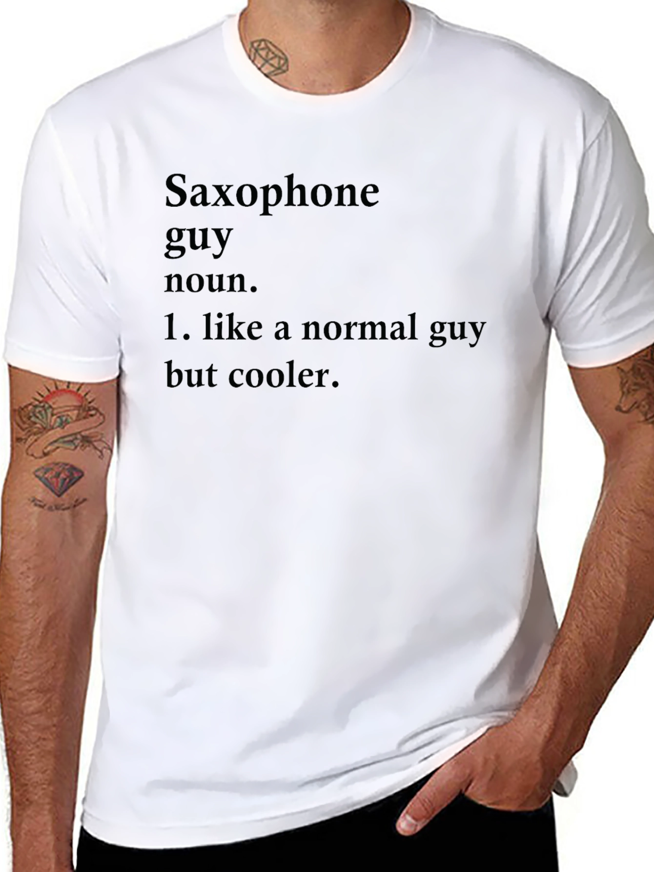Saxophone Guy Definition T-Shirt - Cool Musician Tee
