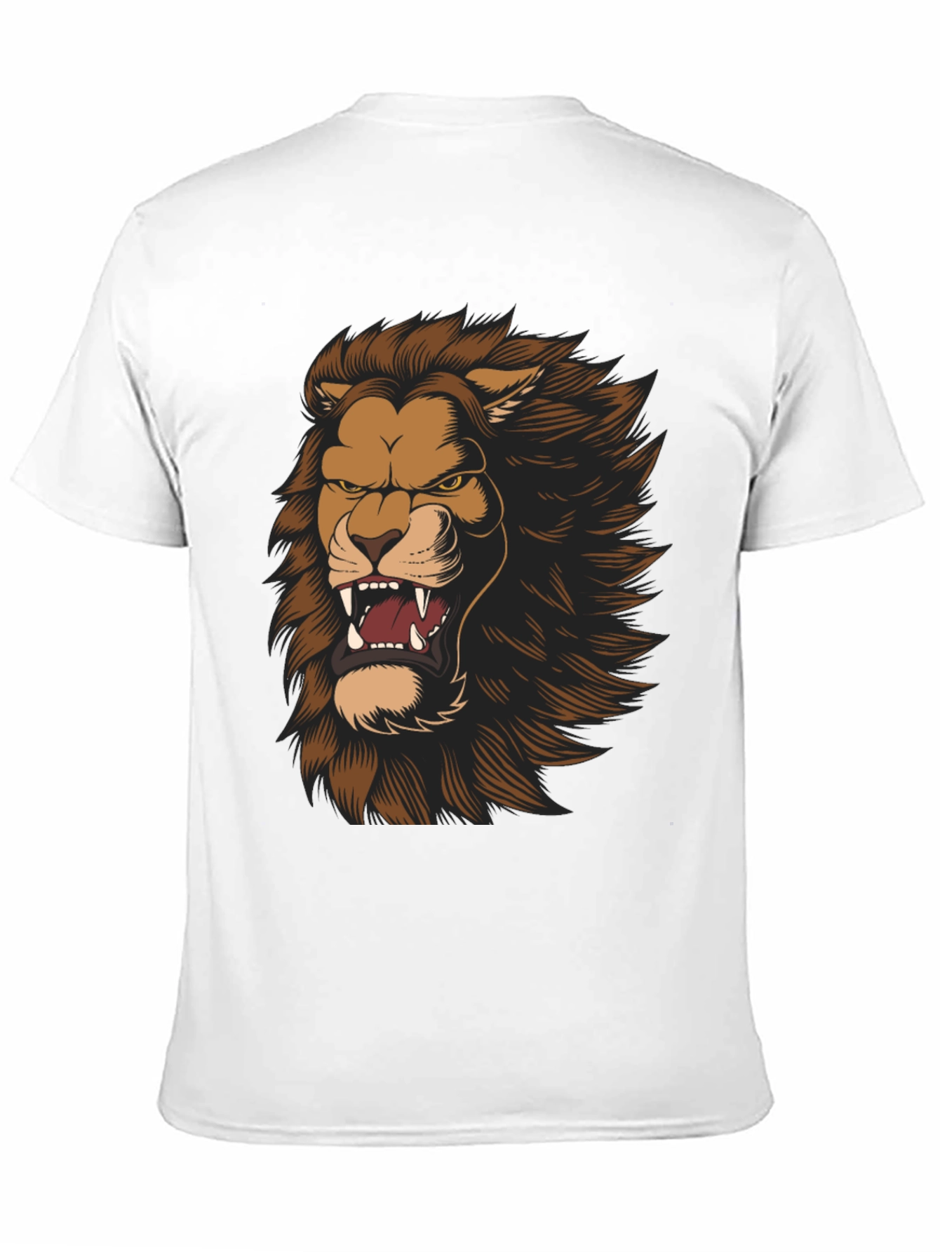 Lion Graphic Print Black T-Shirt