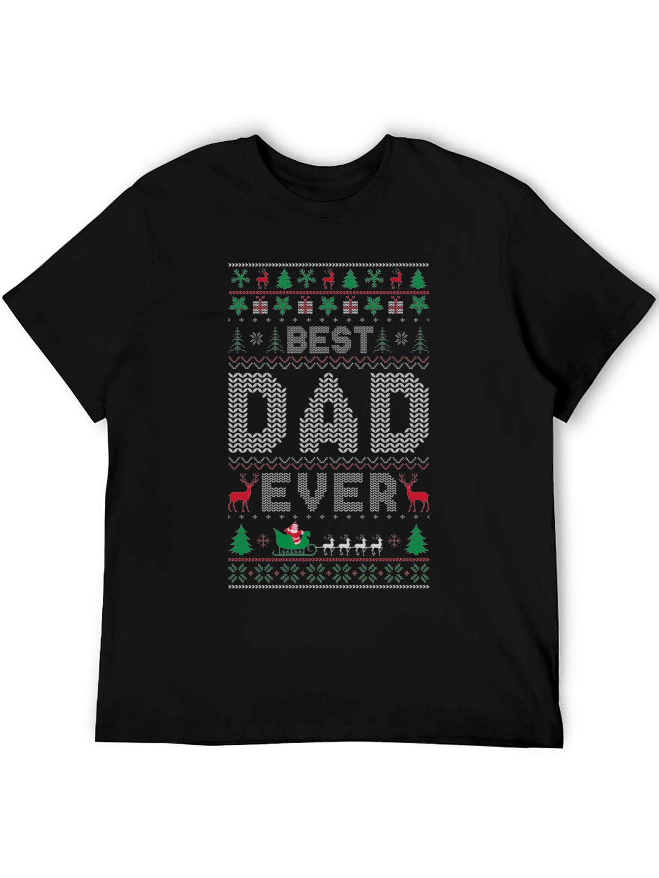 Best Dad Ever Christmas Sweater T-Shirt