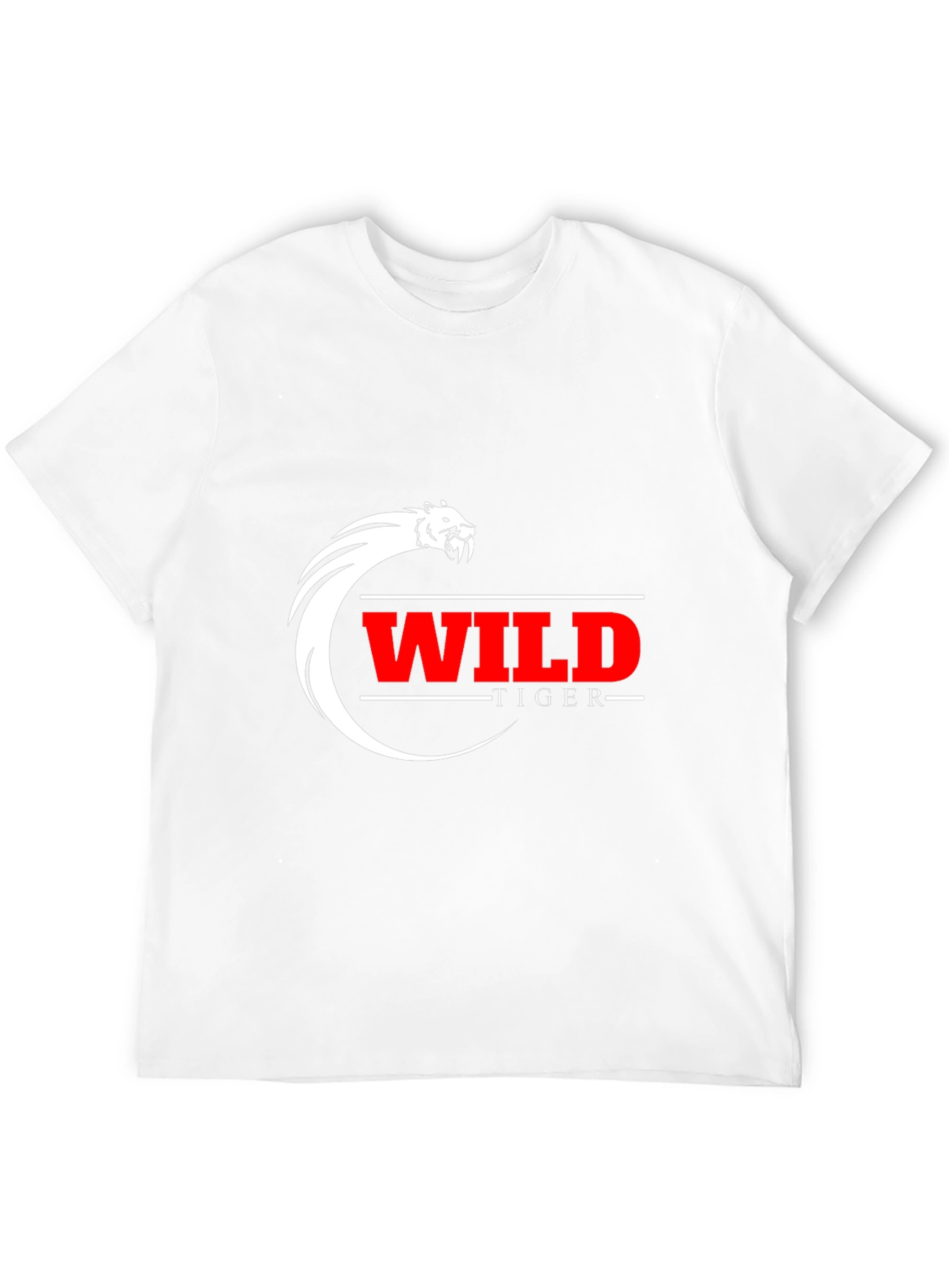 Wild Tiger Graphic Tee - Black Cotton Blend T-Shirt