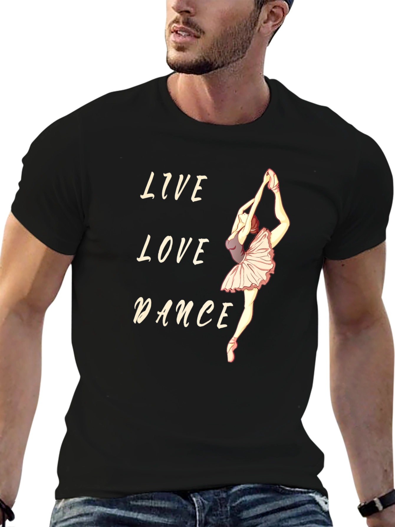 Live Love Dance T-Shirt - Ballerina Graphic Tee