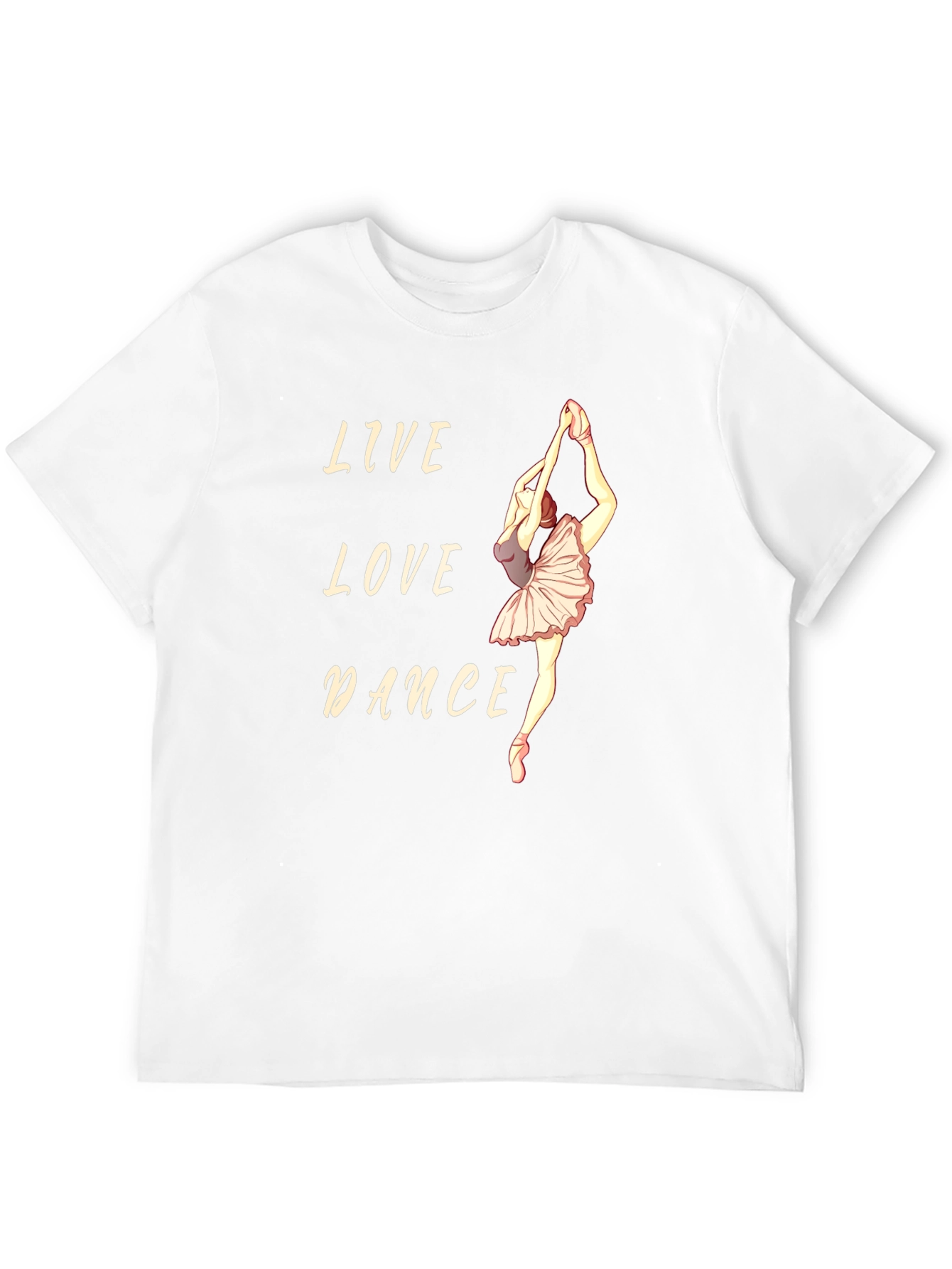 Live Love Dance T-Shirt - Ballerina Graphic Tee