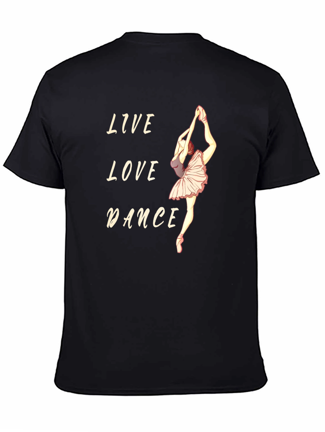 Live Love Dance T-Shirt - Ballerina Graphic Tee