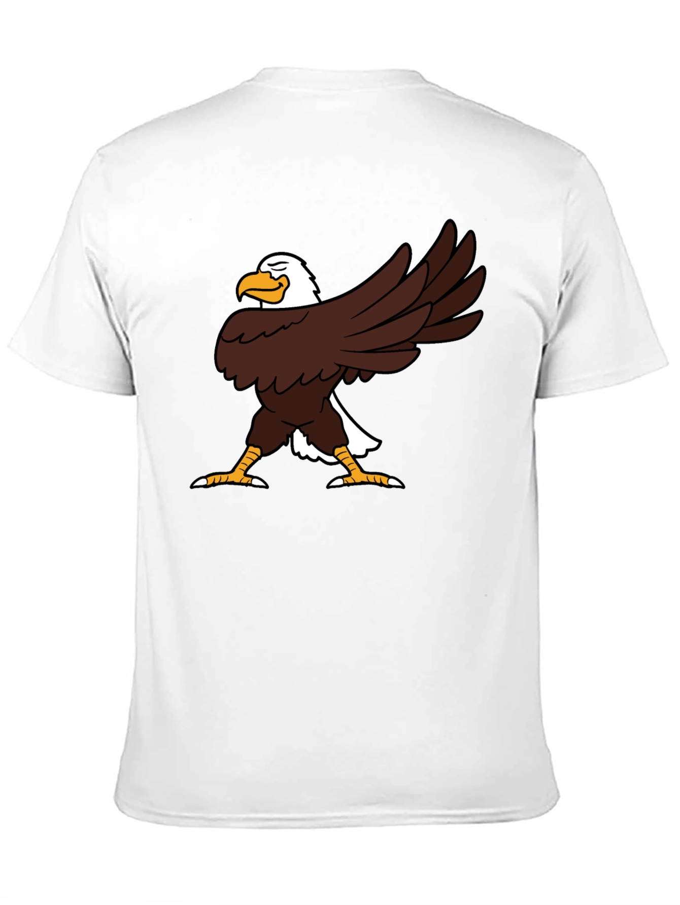 Funny Eagle Cartoon Black T-Shirt