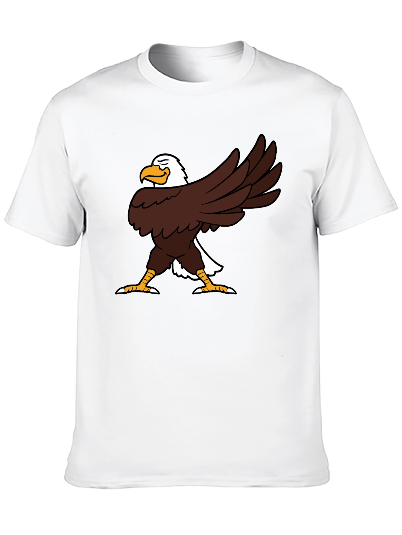 Funny Eagle Cartoon Black T-Shirt