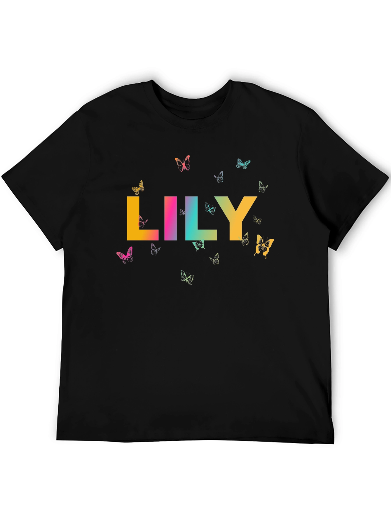 Personalized Lily Butterfly Graphic Tee