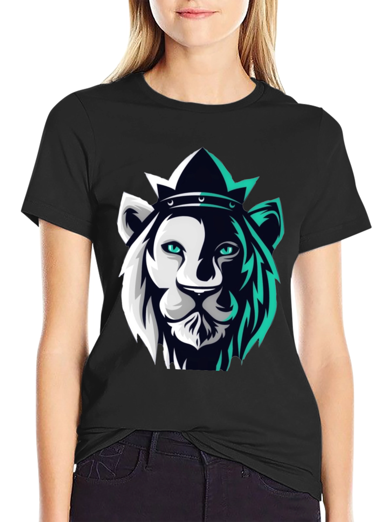 Lion King Graphic Tee - Modern Black T-Shirt