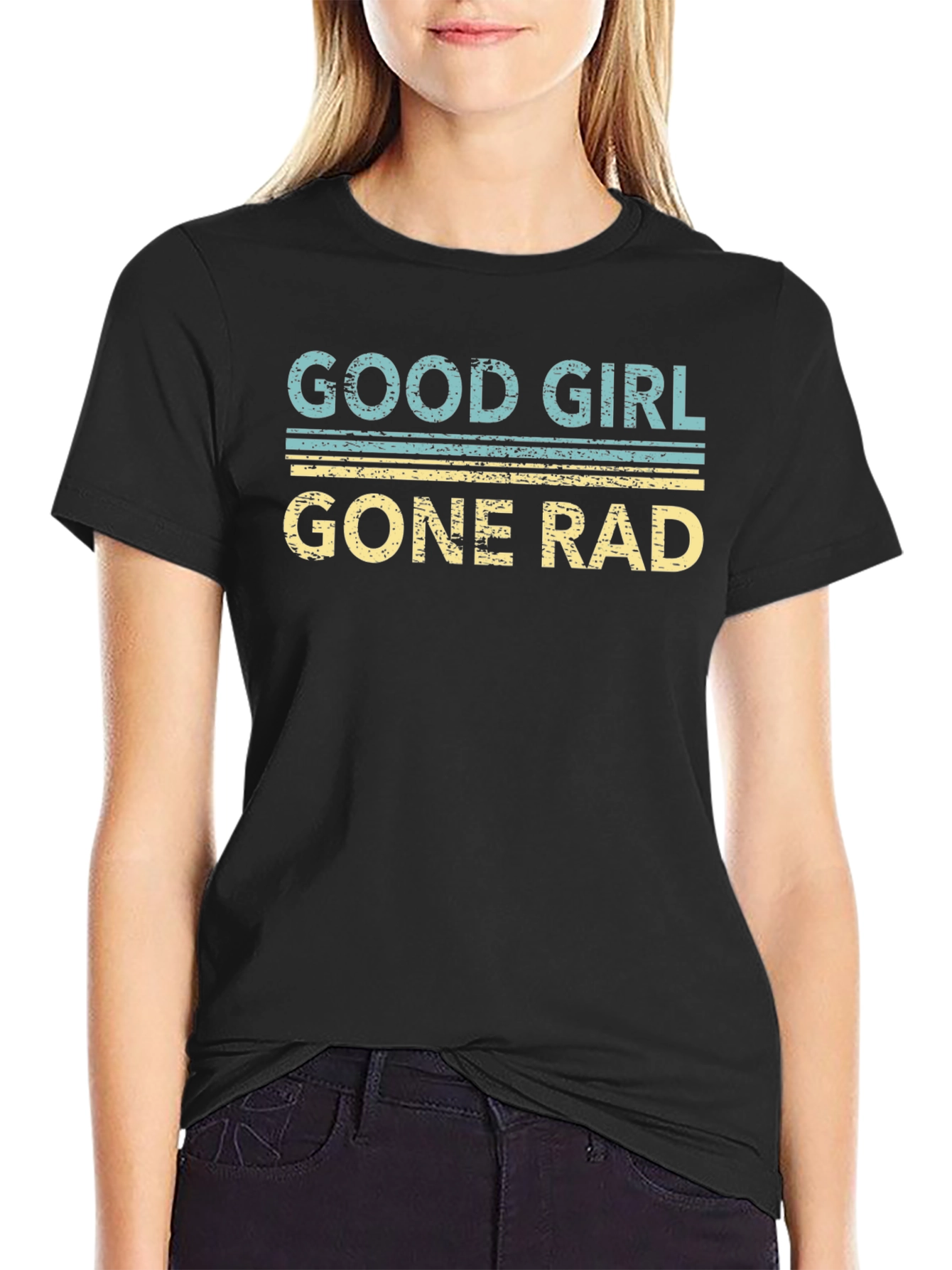 Good Girl Gone Rad Black Graphic Tee Shirt