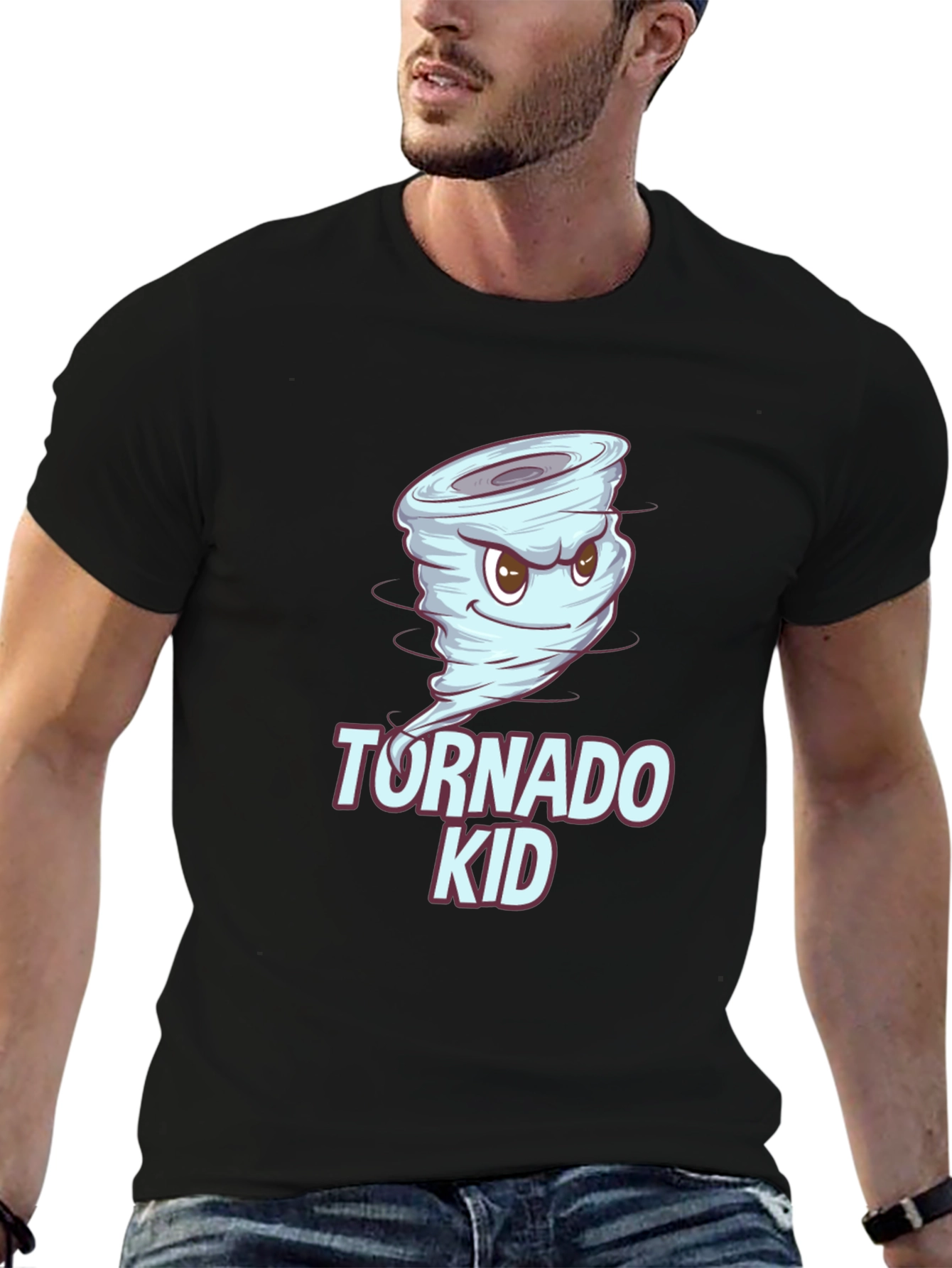 Tornado Kid Black Graphic T-Shirt