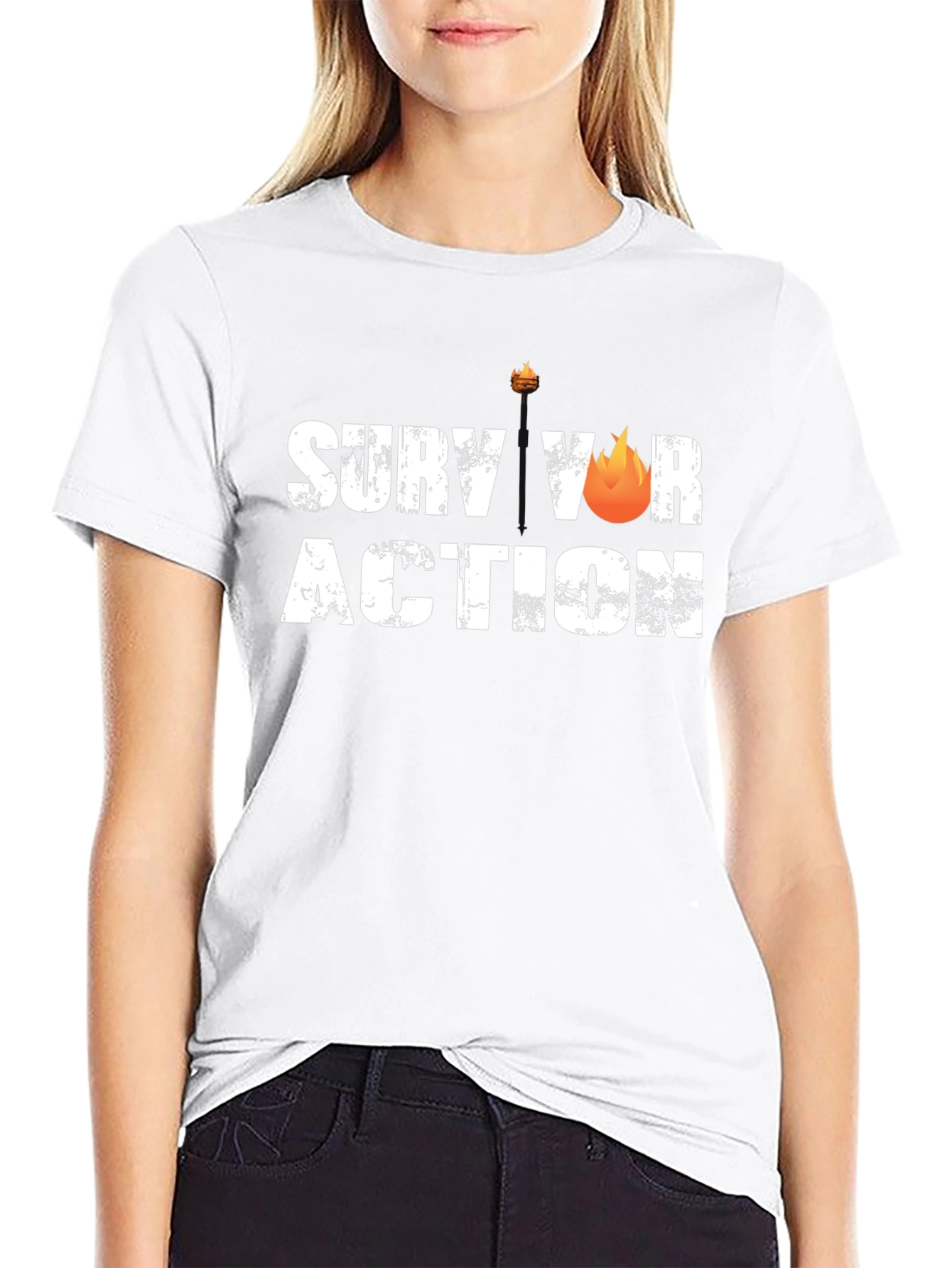 Survivor Action Black T-Shirt