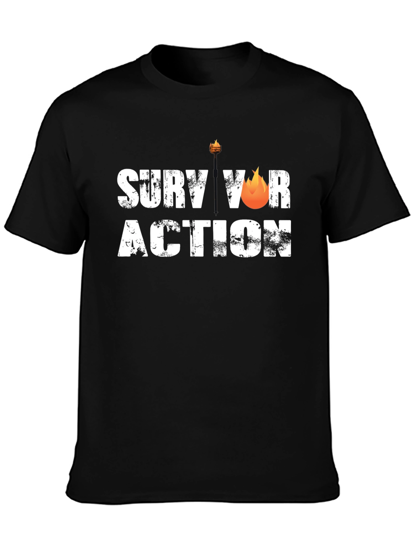 Survivor Action Black T-Shirt