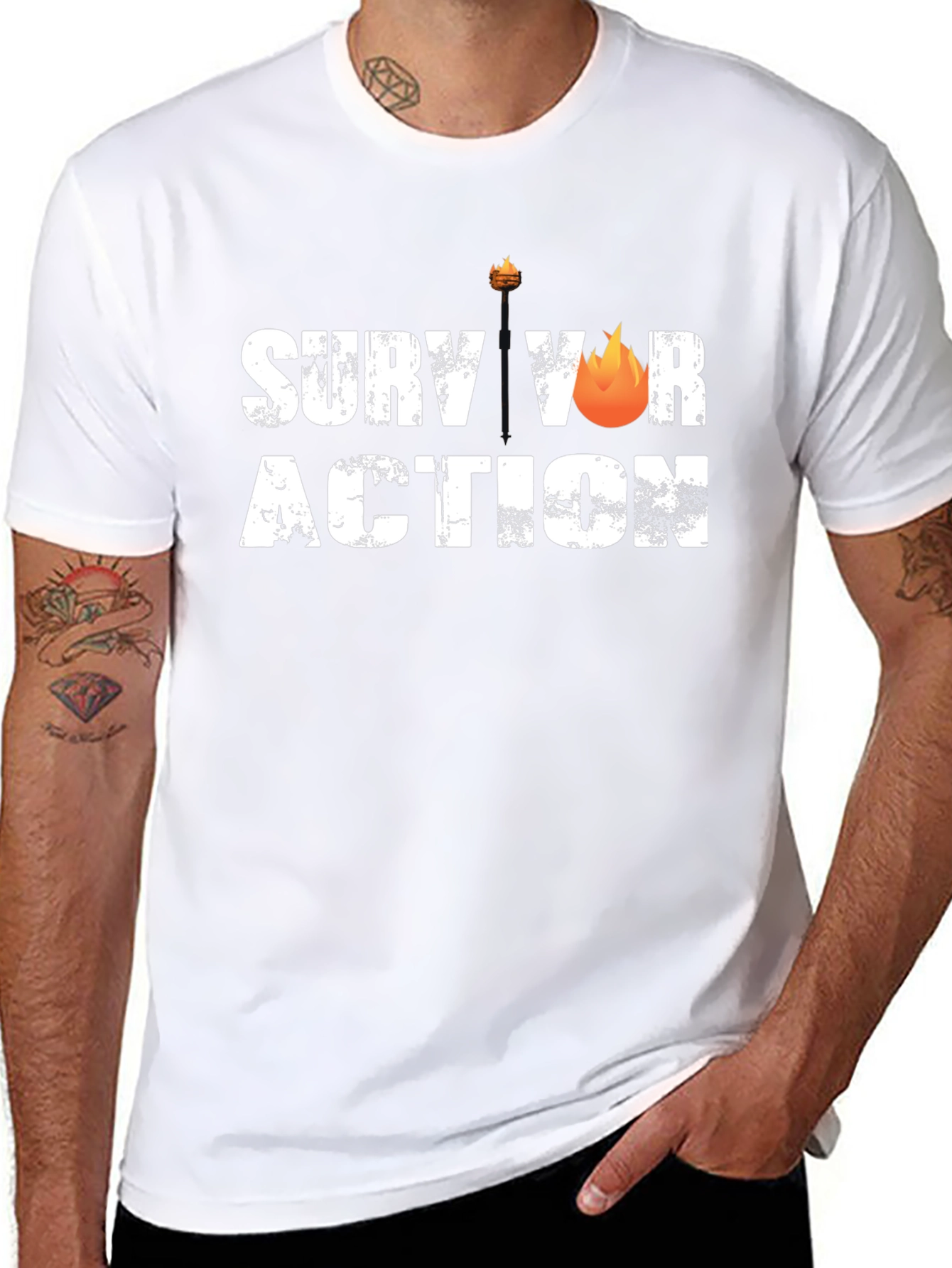 Survivor Action Black T-Shirt