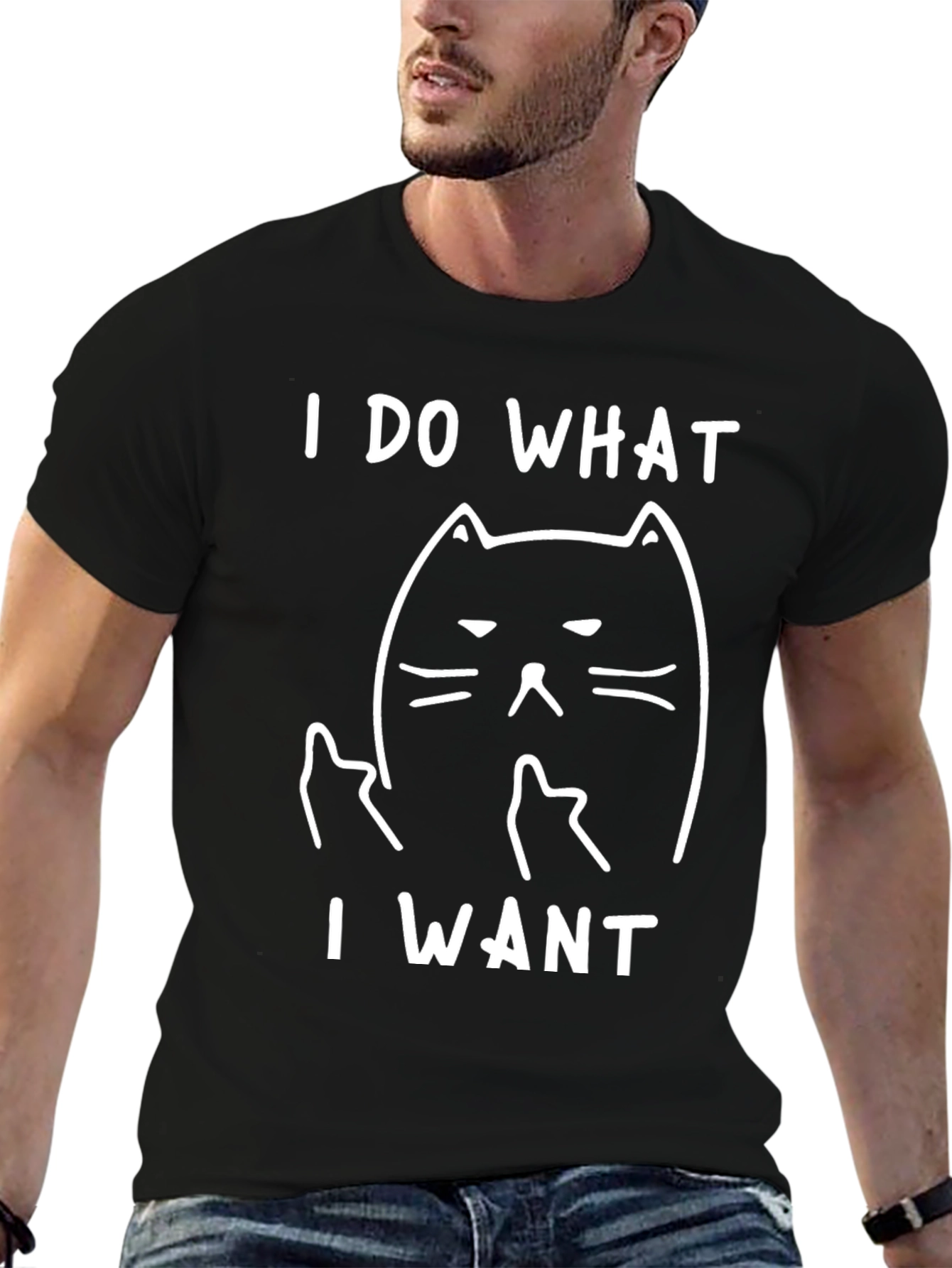 I Do What I Want Cat Graphic Tee