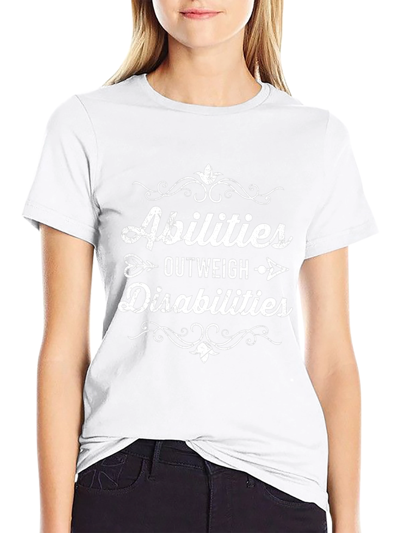 Abilities Outweigh Disabilities Graphic Tee