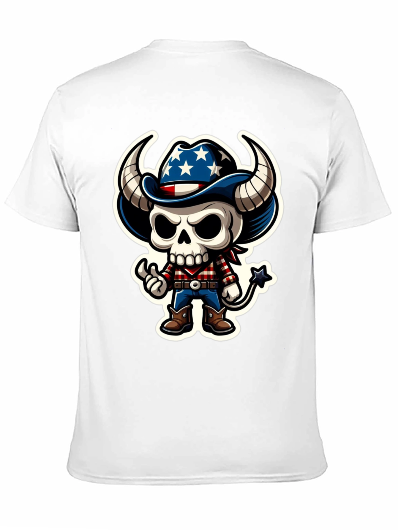 American Cowboy Skeleton Graphic Tee