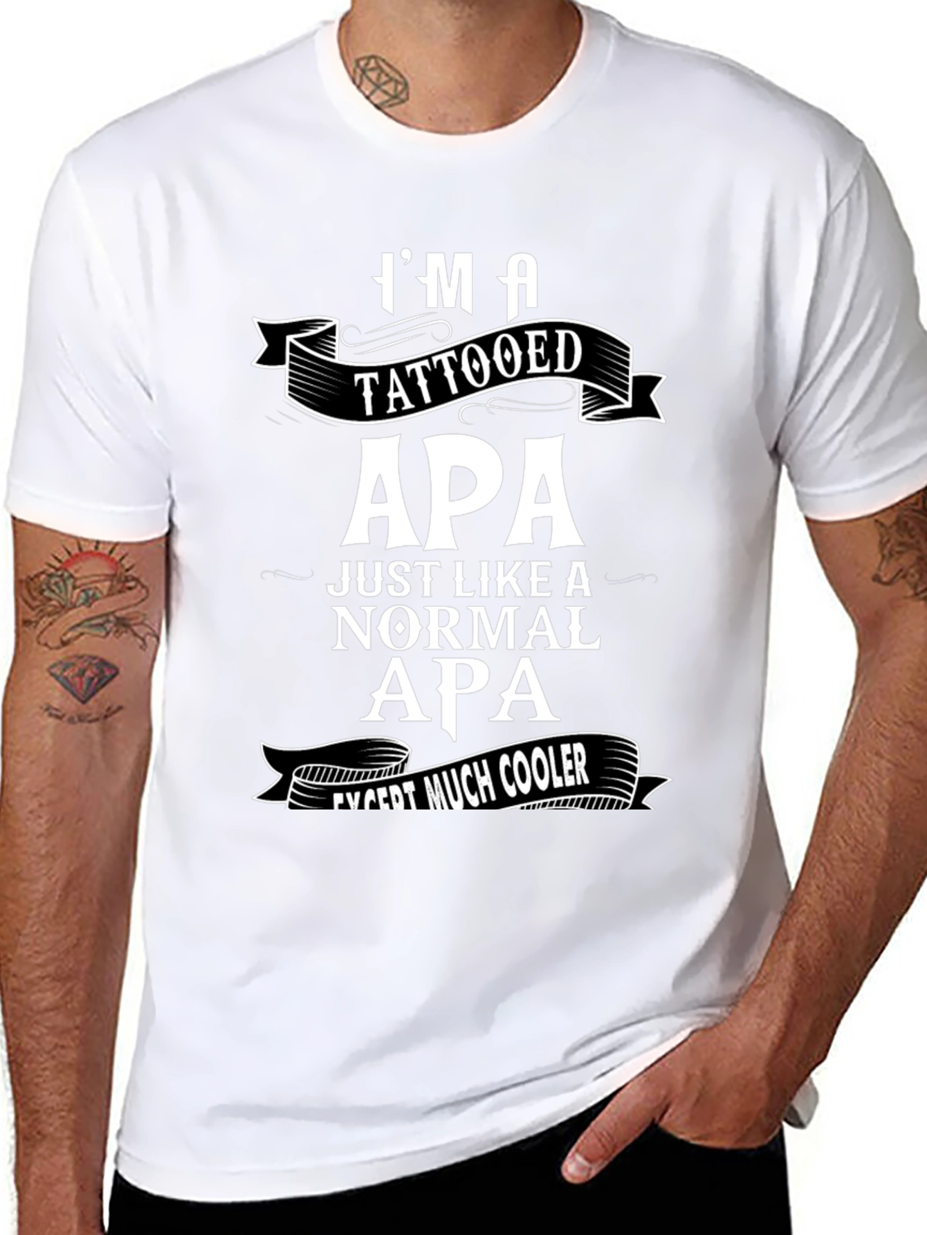 Tattooed Apa T-Shirt - Cool Grandpa Gift!