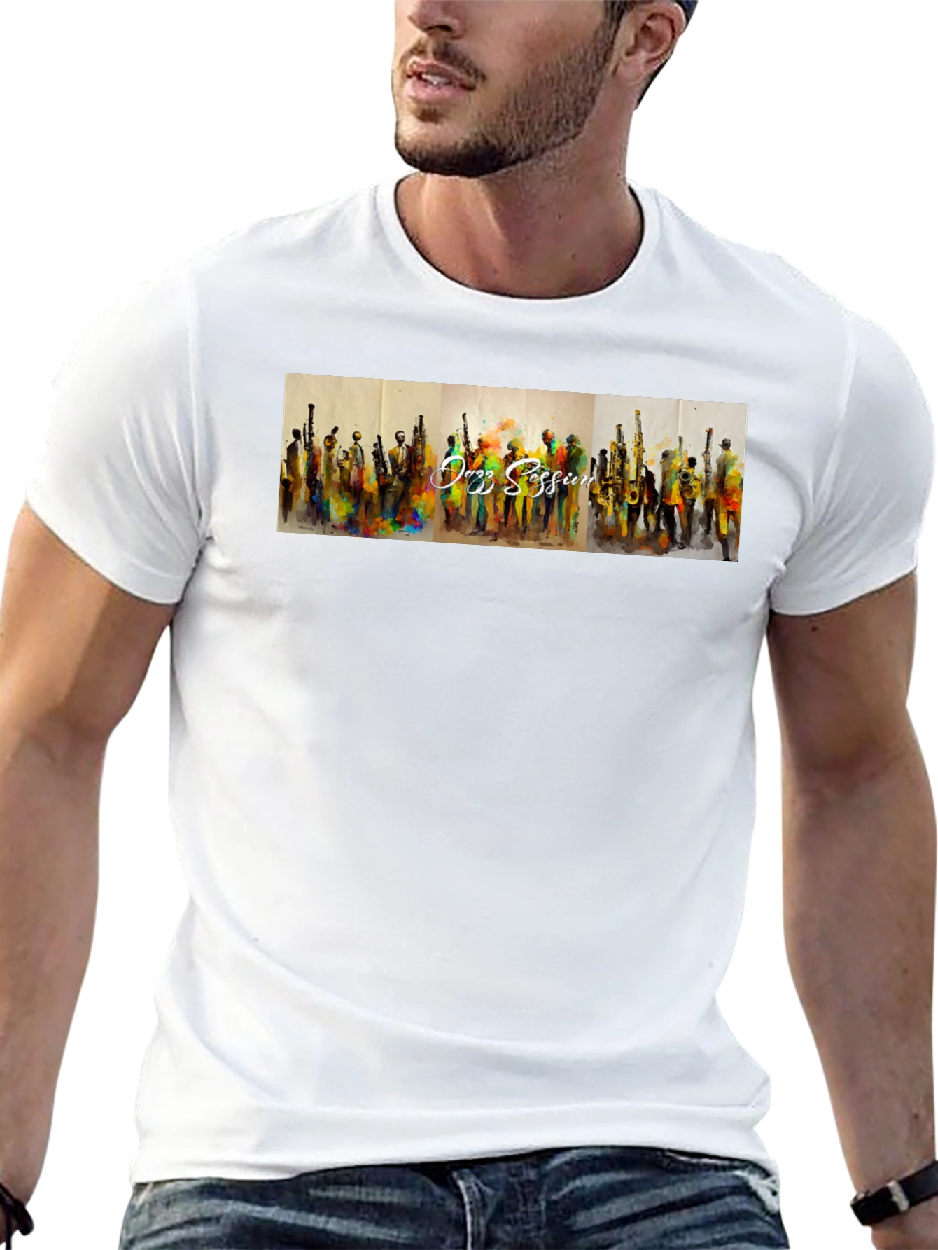 Jazz Session Black T-Shirt - Music Lovers
