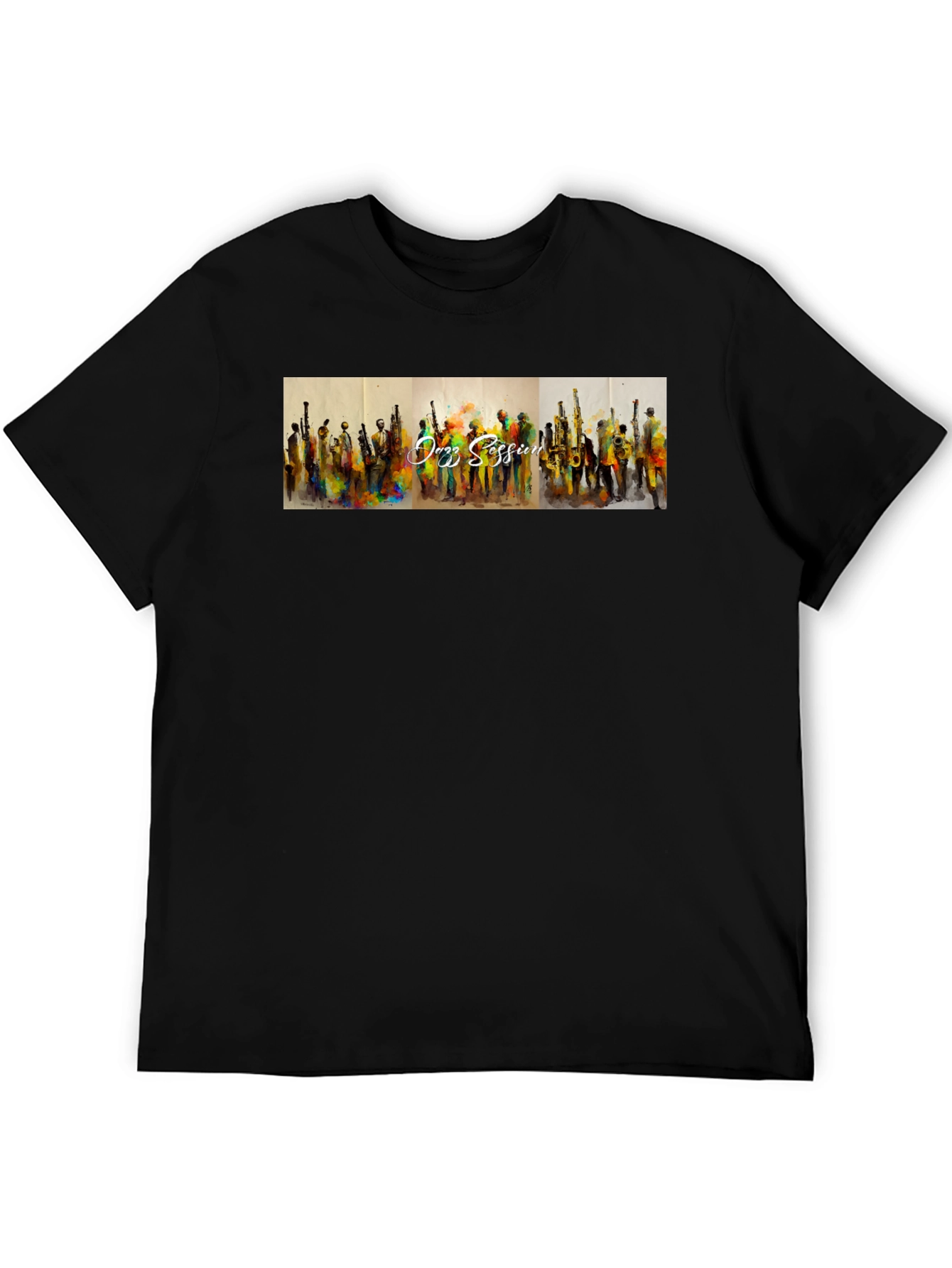 Jazz Session Black T-Shirt - Music Lovers