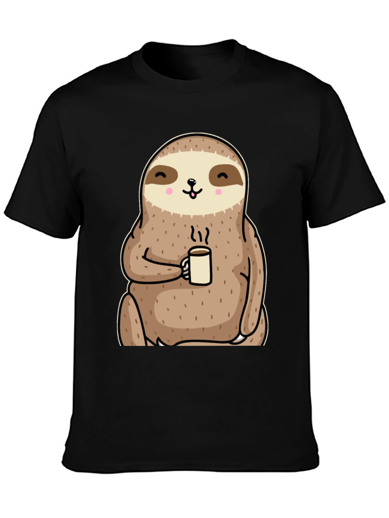 Sloth Coffee Graphic Tee - Relaxed Comfort