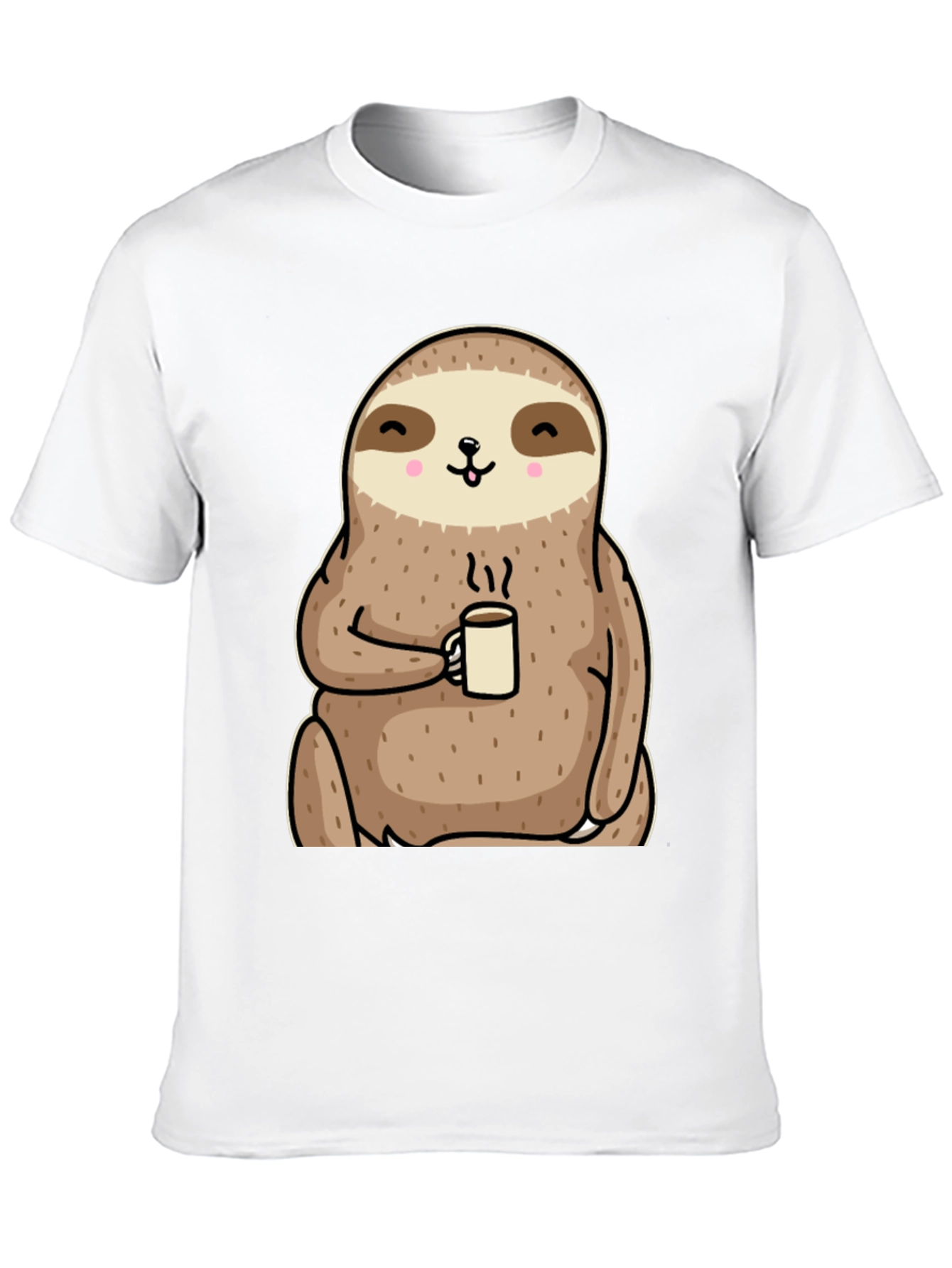 Sloth Coffee Graphic Tee - Relaxed Comfort
