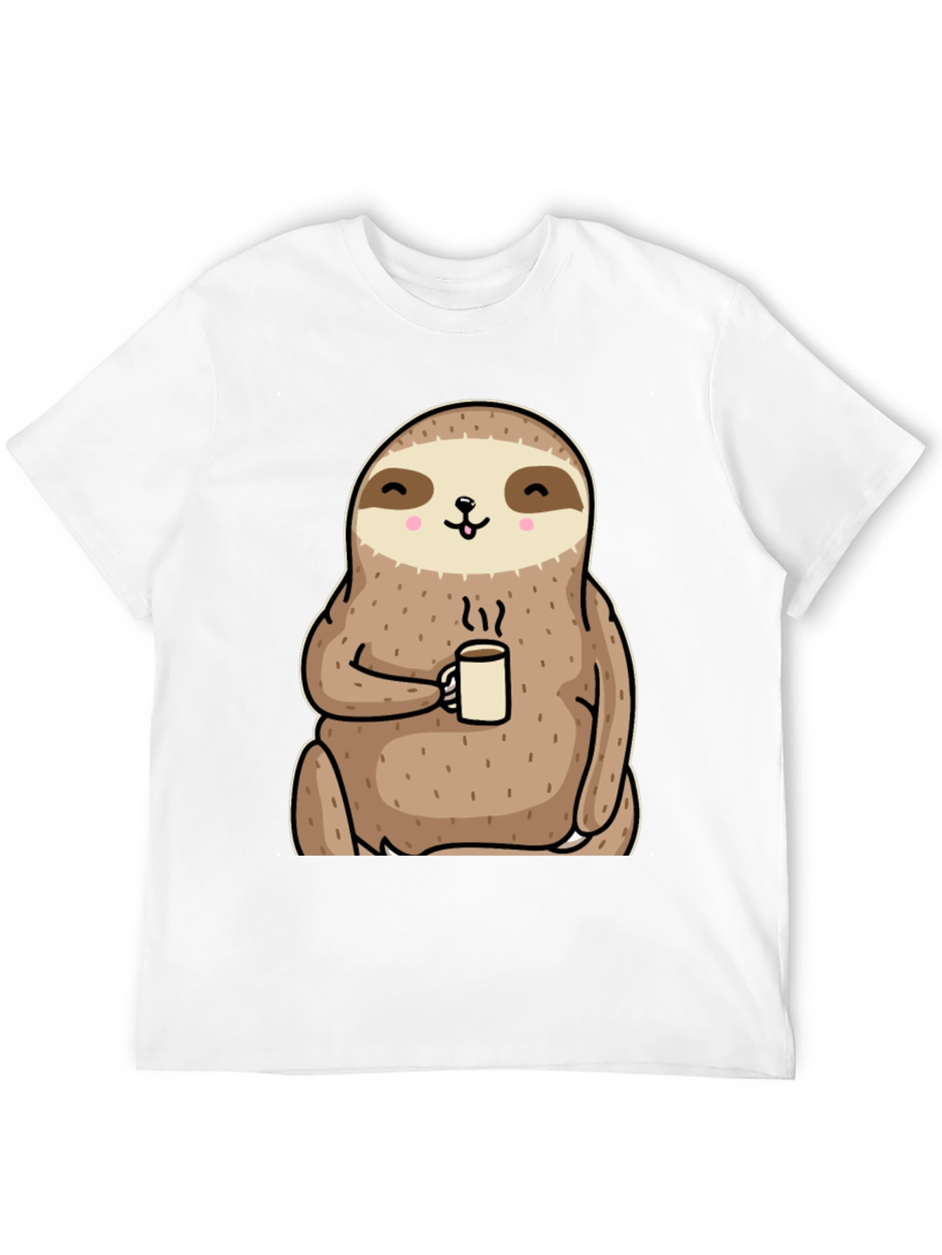 Sloth Coffee Graphic Tee - Relaxed Comfort