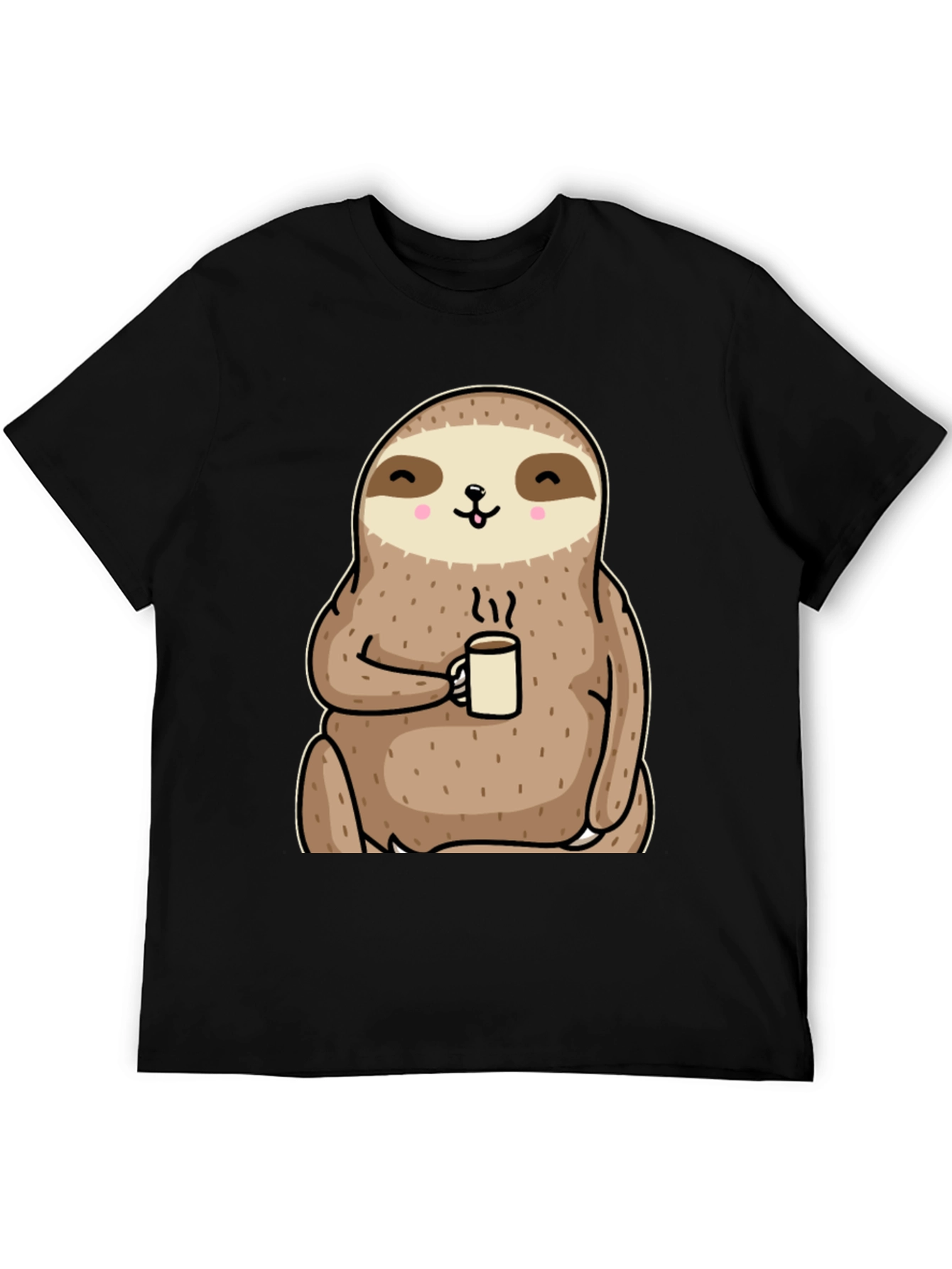 Sloth Coffee Graphic Tee - Relaxed Comfort