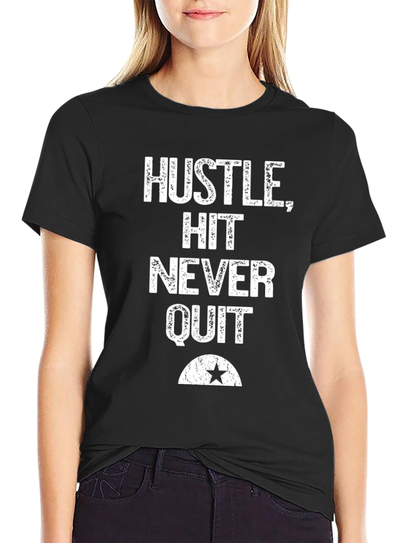 Hustle Hit Never Quit Graphic Tee
