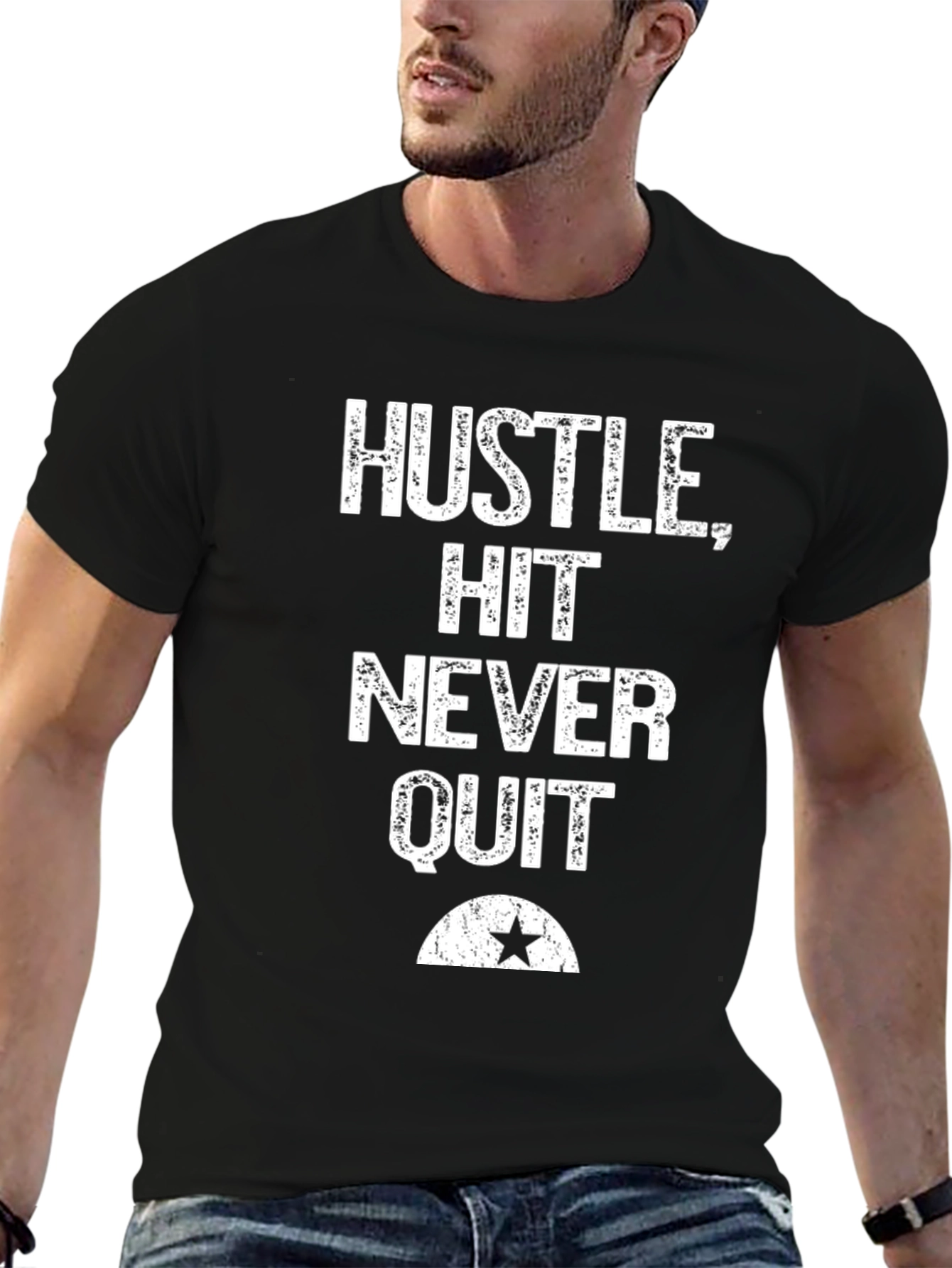 Hustle Hit Never Quit Graphic Tee