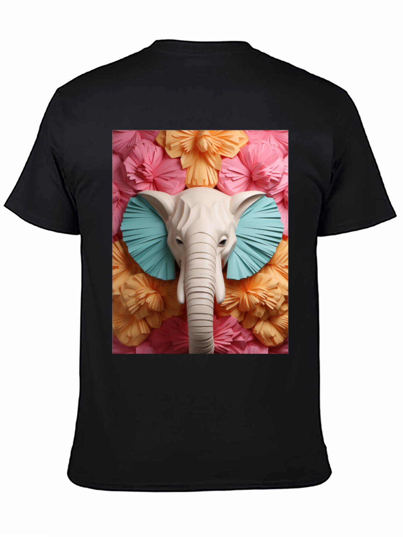 Elephant Floral Tee - Unique Graphic Print T-Shirt