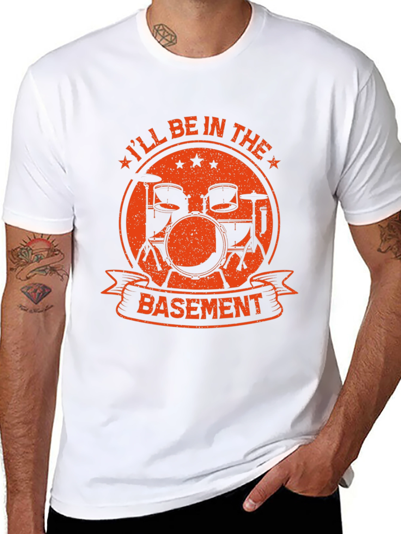Drummer T-Shirt: Ill Be In The Basement