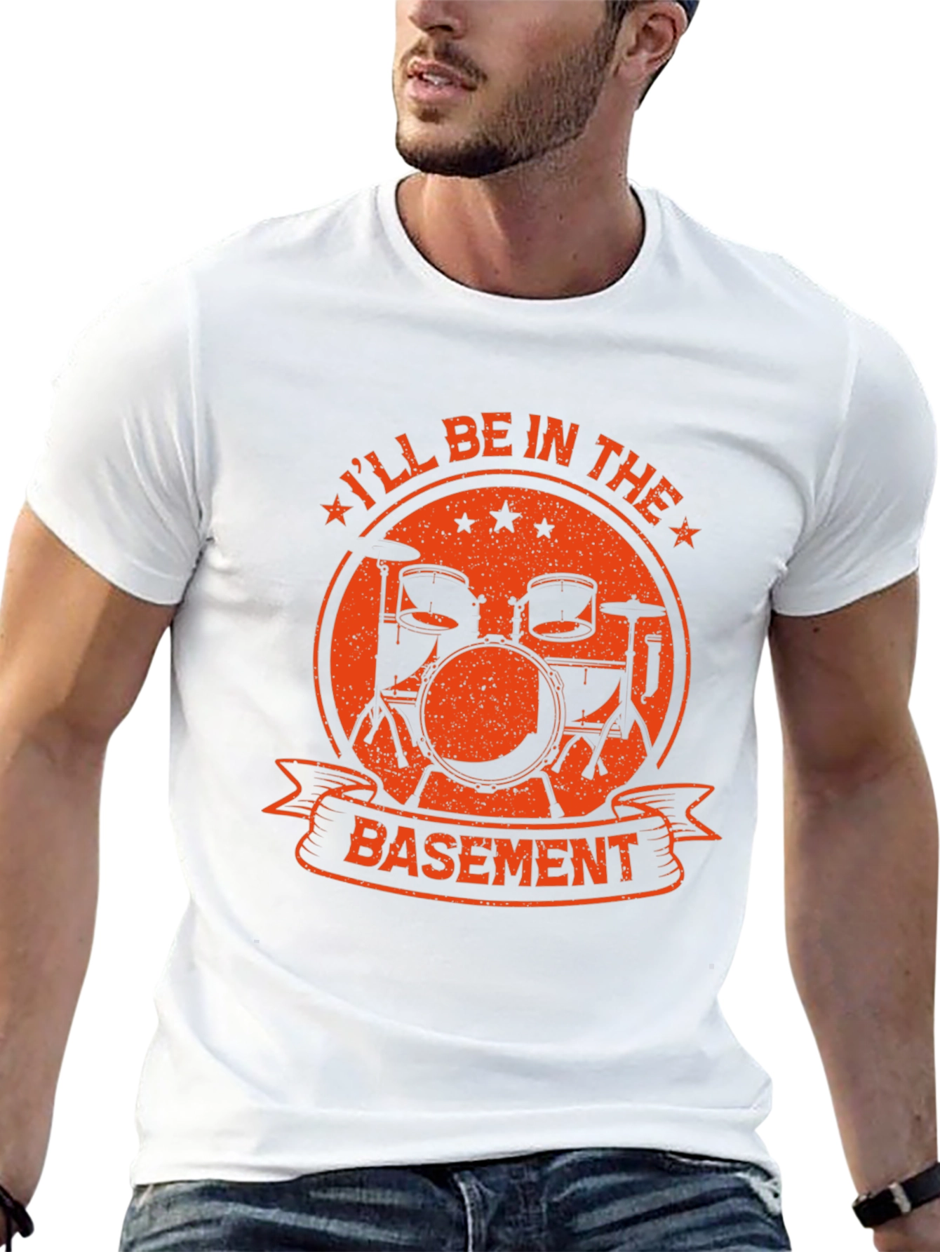 Drummer T-Shirt: Ill Be In The Basement