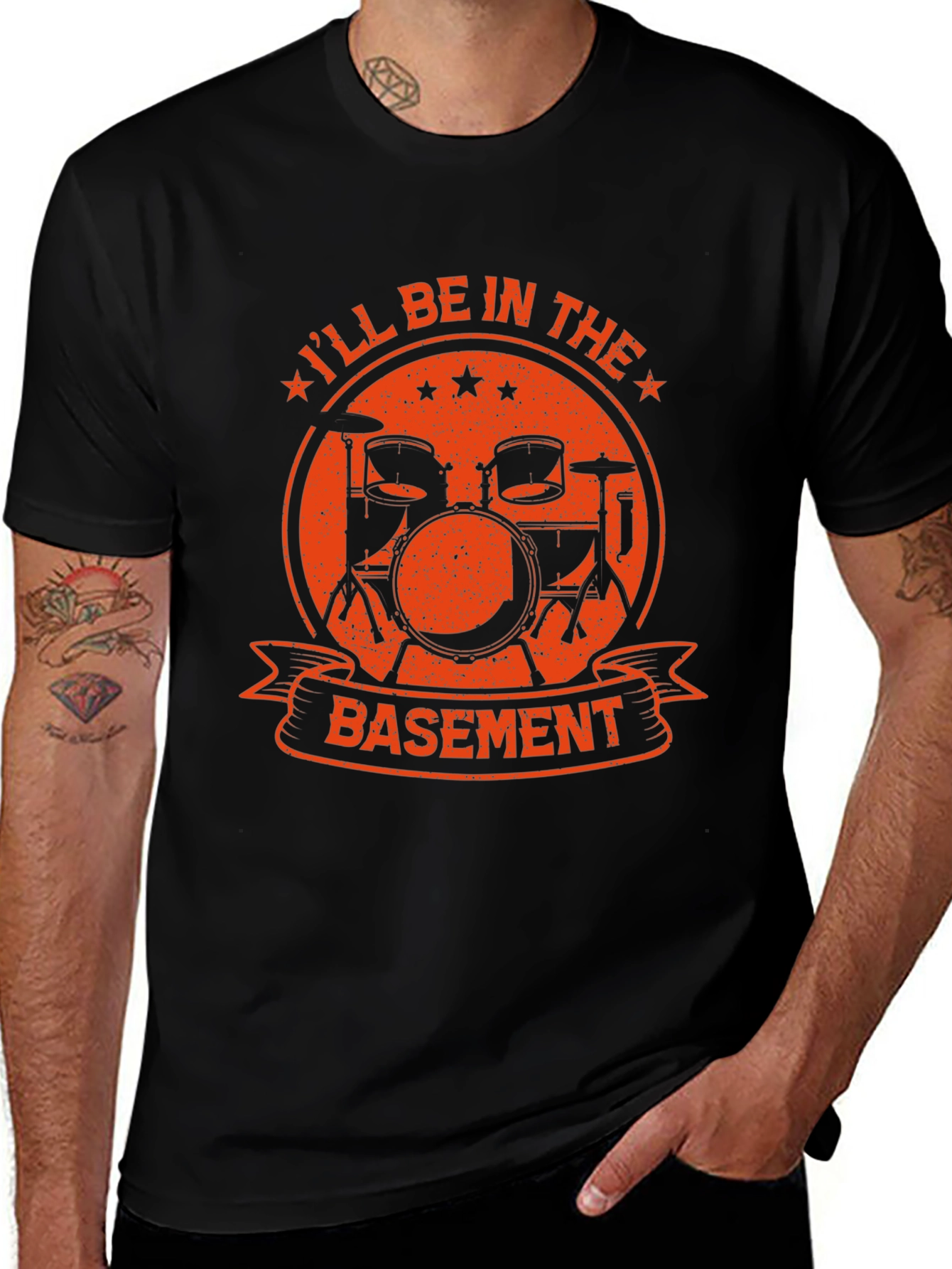 Drummer T-Shirt: Ill Be In The Basement