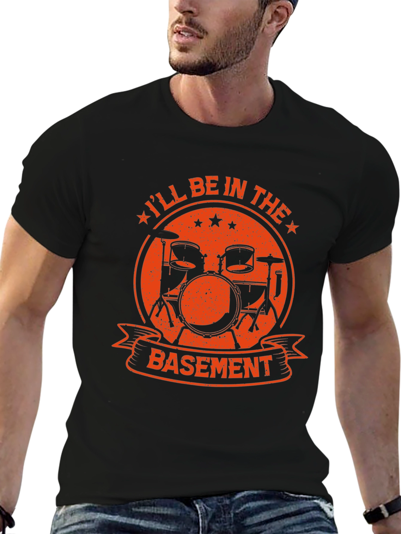 Drummer T-Shirt: Ill Be In The Basement
