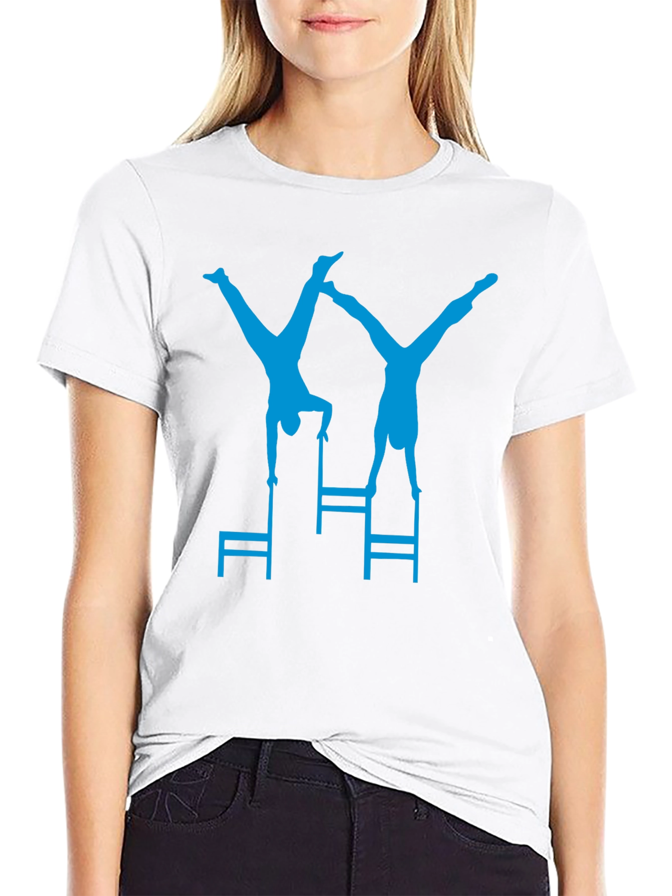 Gymnastics Chair Stunt Black T-Shirt