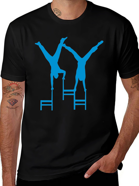 Gymnastics Chair Stunt Black T-Shirt