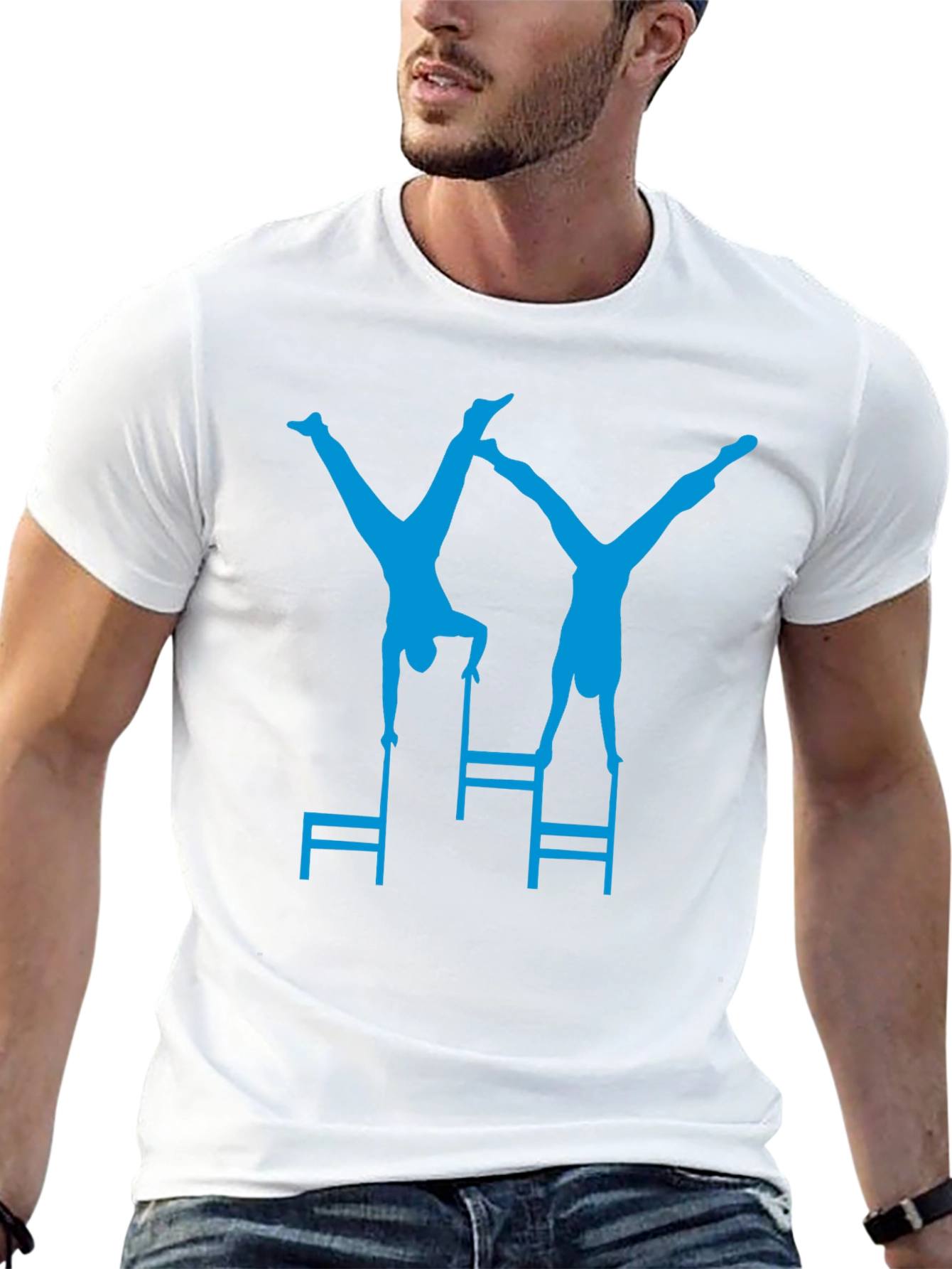 Gymnastics Chair Stunt Black T-Shirt