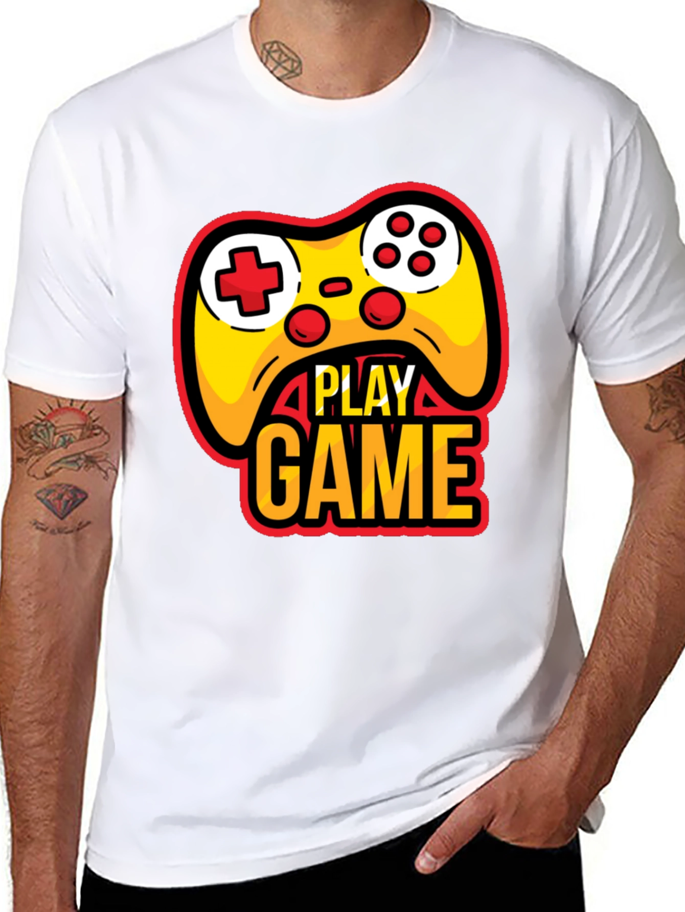Play Game Black T-Shirt - Gamer Style