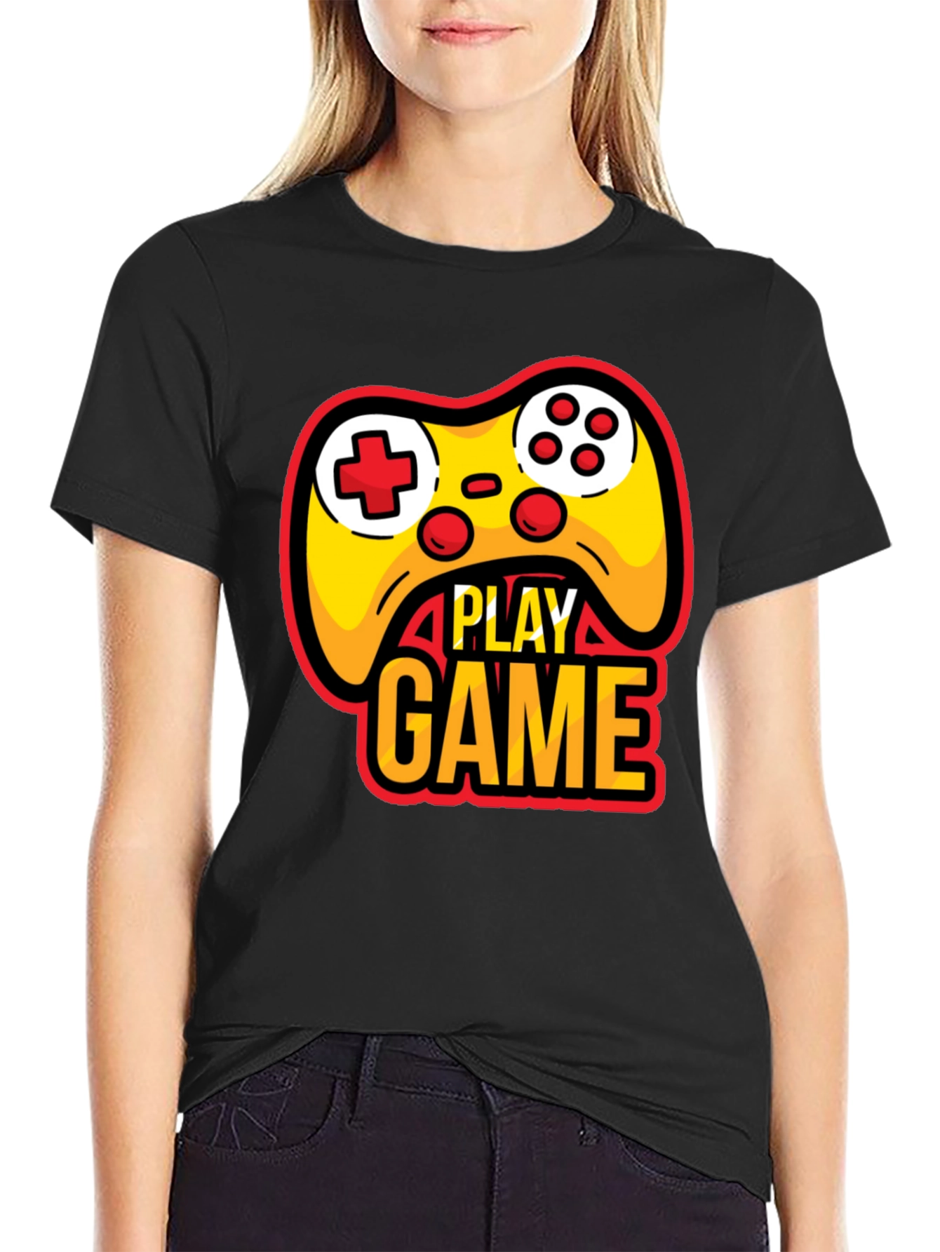 Play Game Black T-Shirt - Gamer Style