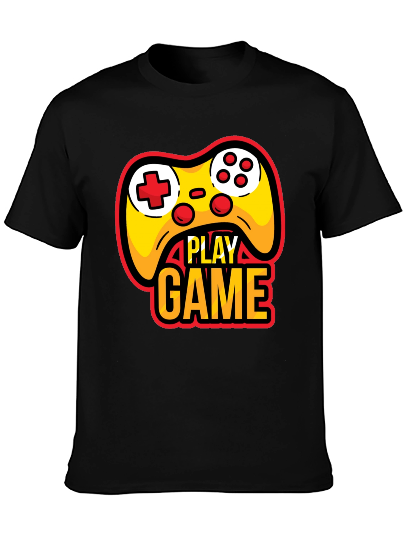 Play Game Black T-Shirt - Gamer Style