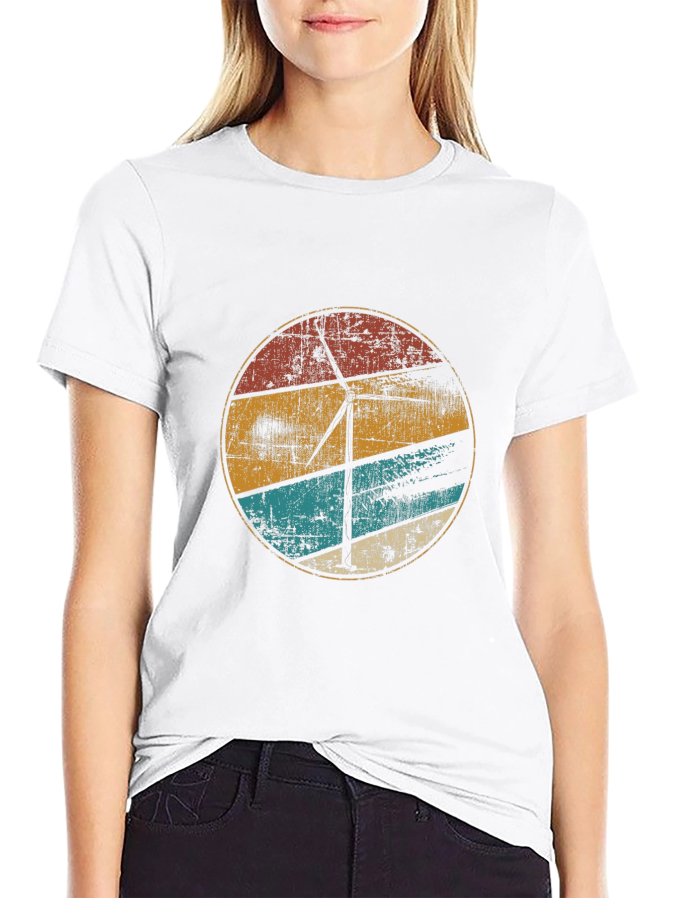 Retro Wind Turbine Graphic Tee