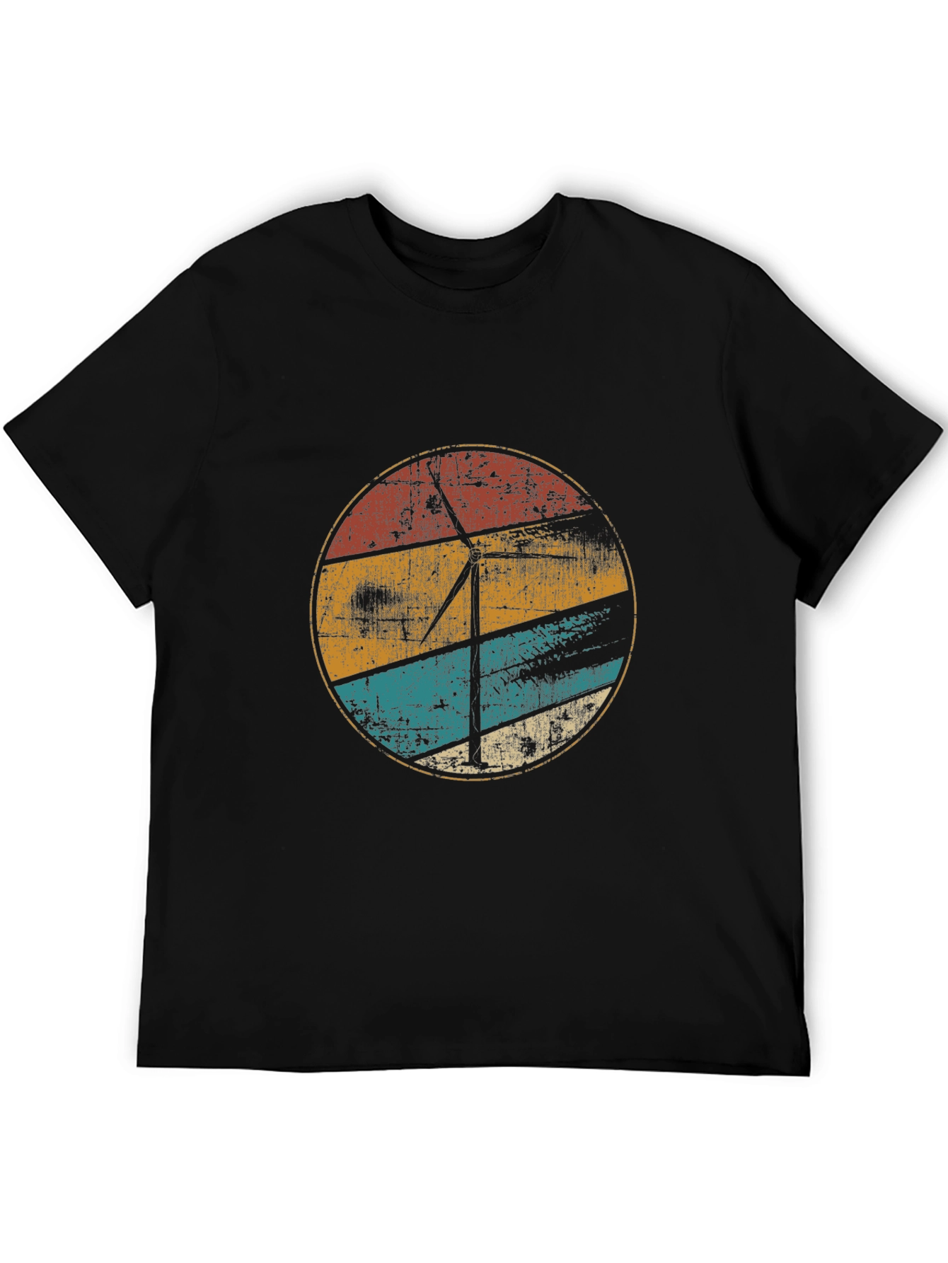 Retro Wind Turbine Graphic Tee