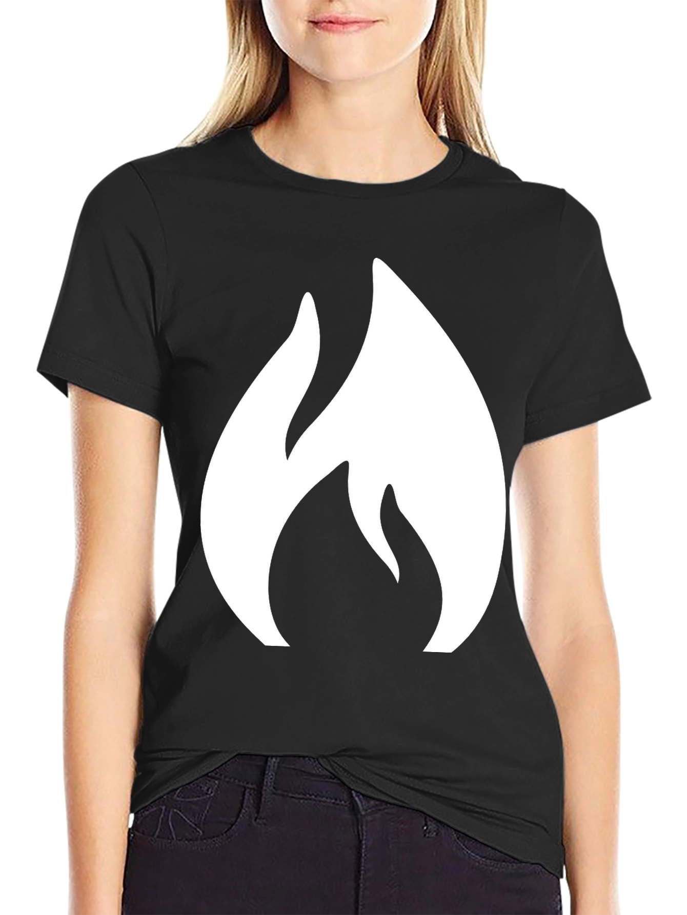 Flame Graphic Black T-Shirt - Bold & Stylish Design