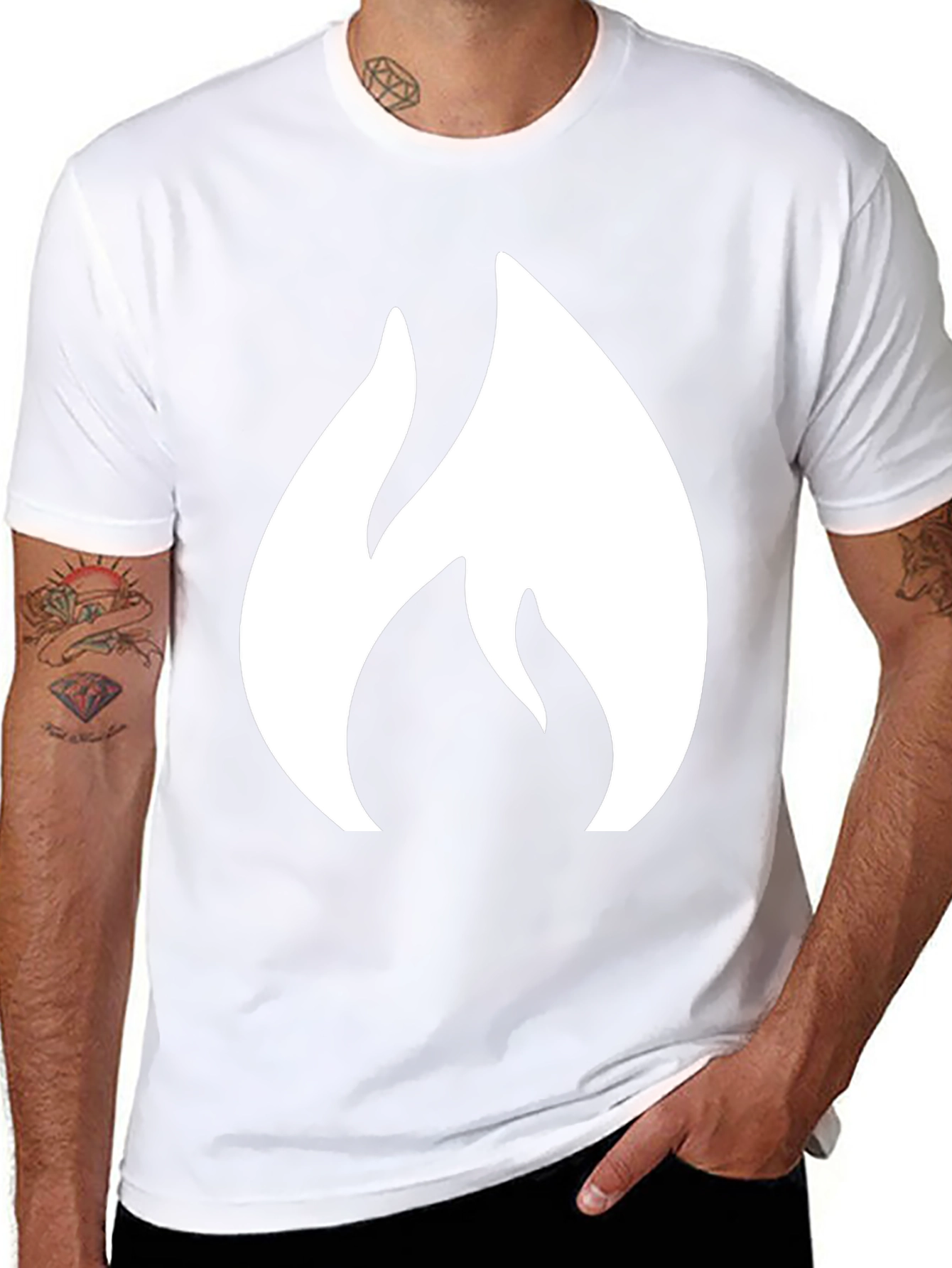Flame Graphic Black T-Shirt - Bold & Stylish Design