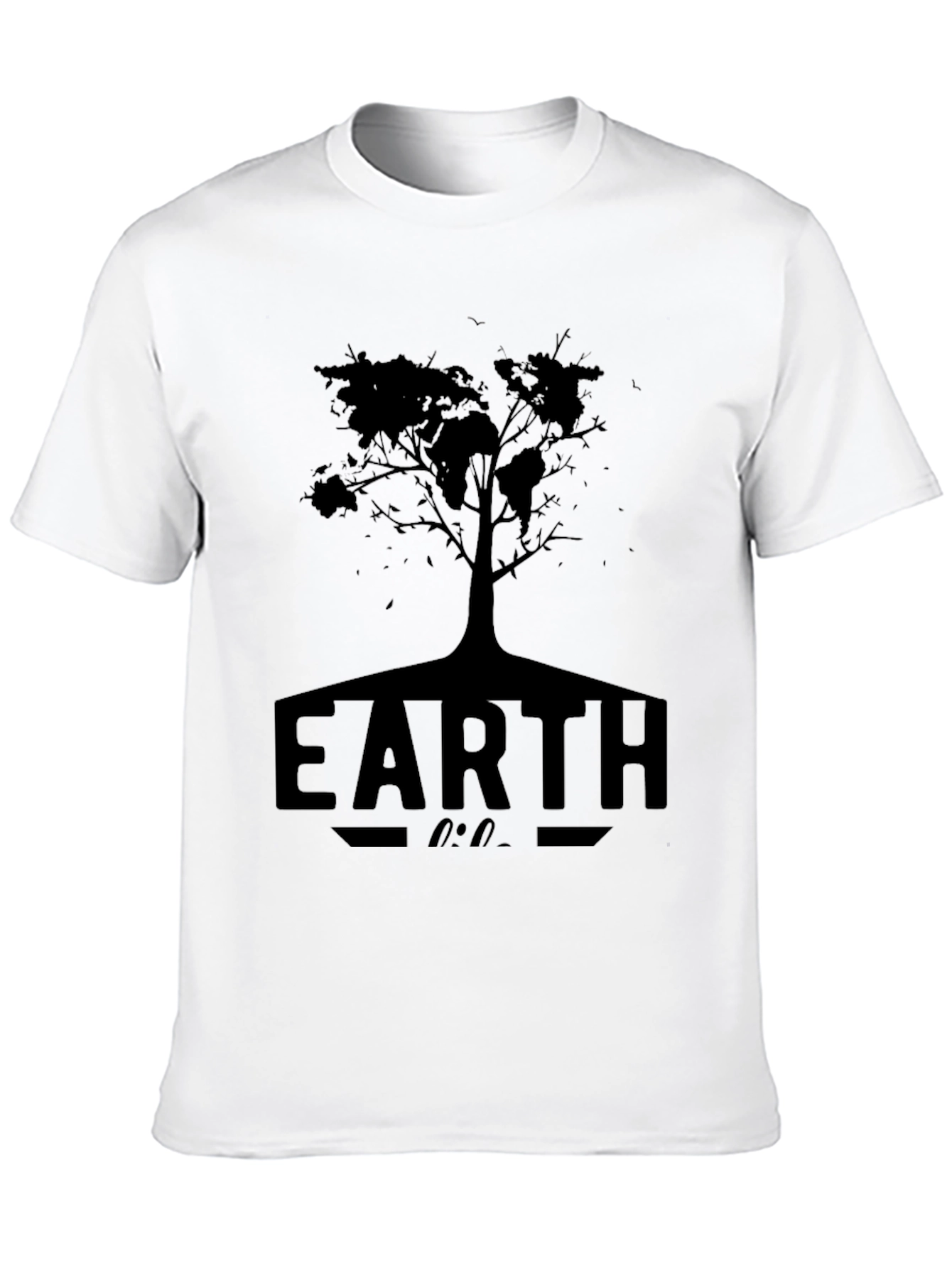 Earth Tree Graphic T-Shirt - Black