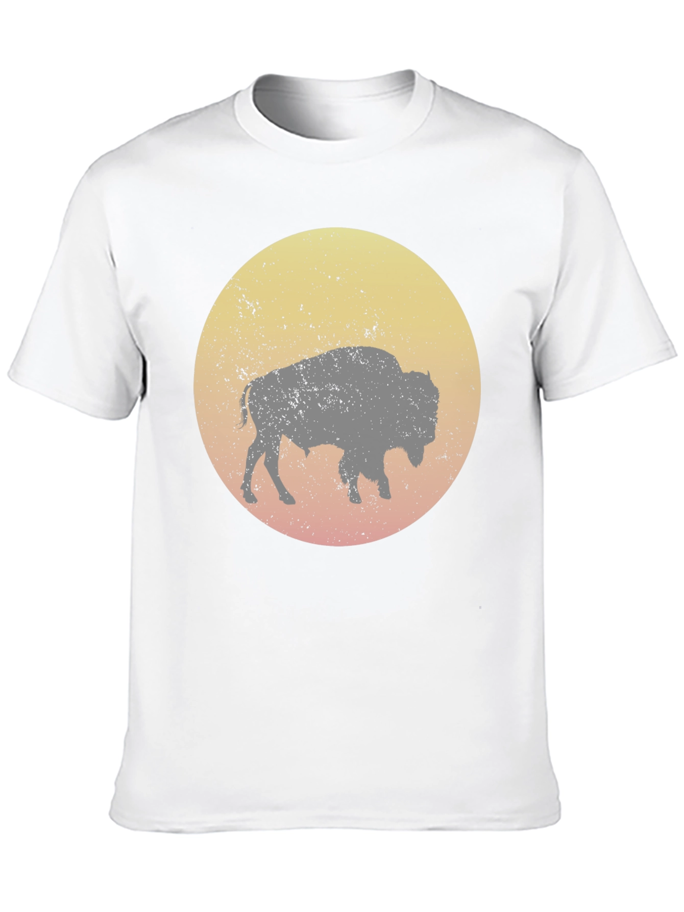Bison Silhouette Graphic T-Shirt - Black