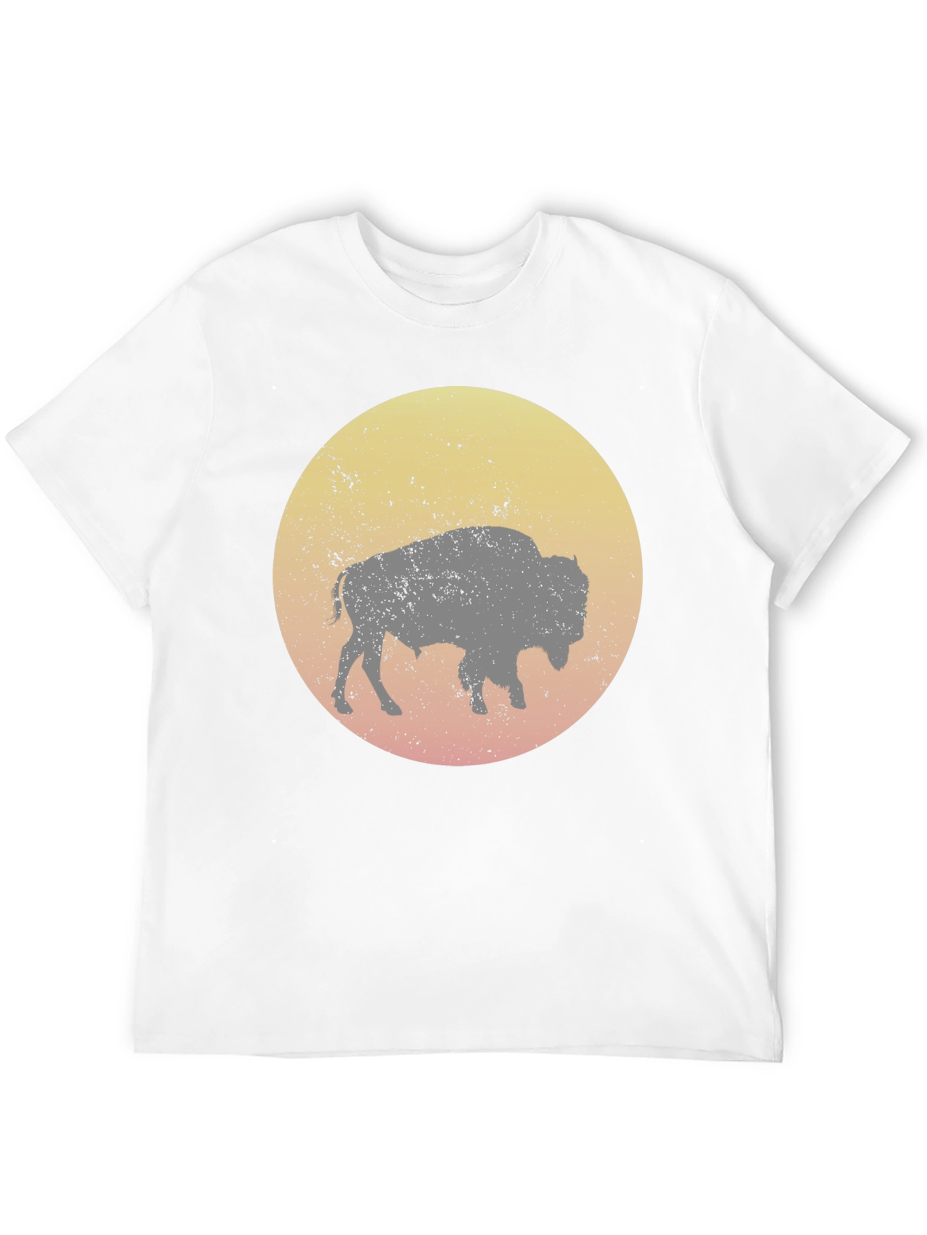 Bison Silhouette Graphic T-Shirt - Black
