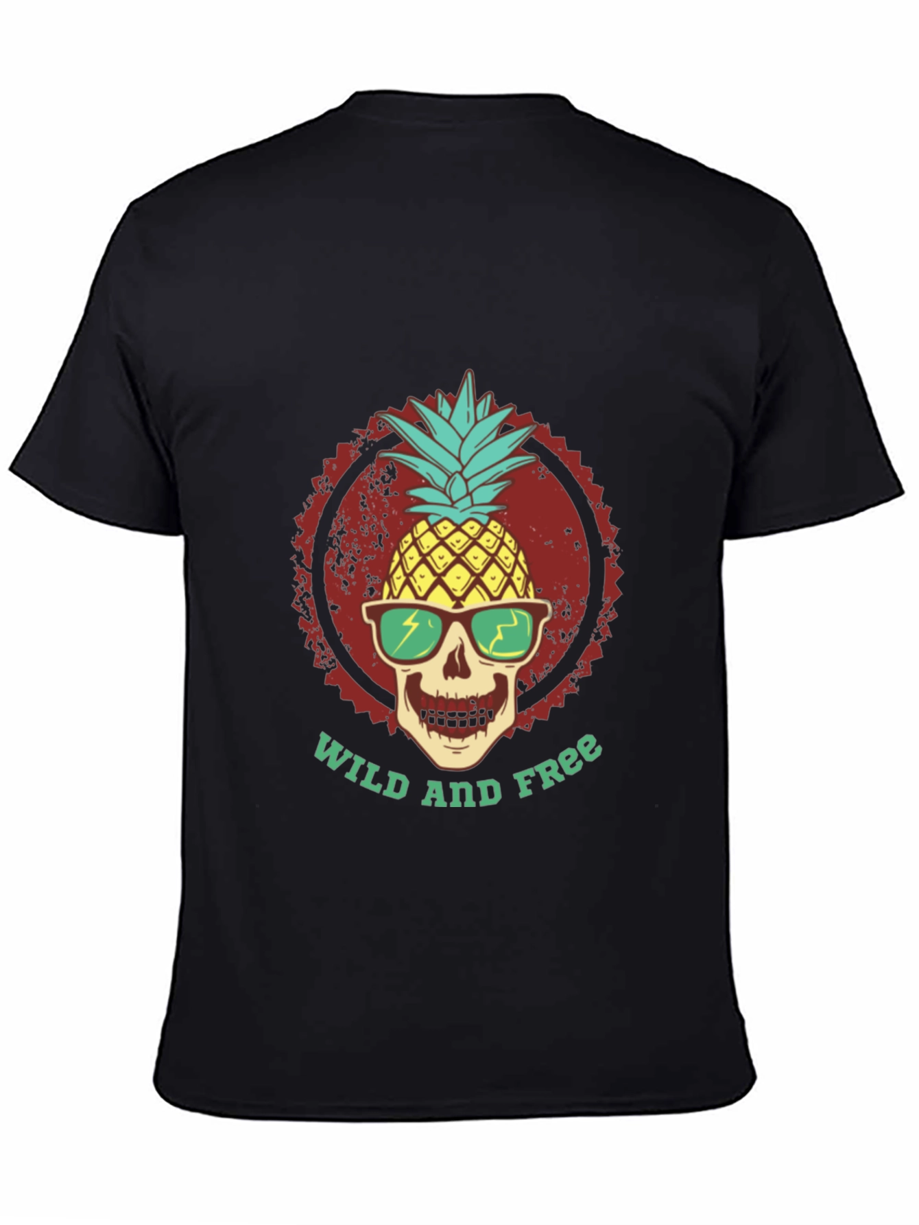 Wild and Free Pineapple Skull Tee